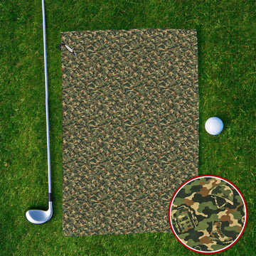 Veteran Camo Golf Towels, Army Camouflage Golf Towel, Golf Gift For Golfers