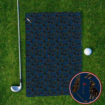 Crazy Doberman Golf Towel, Doberman Pattern Golf Towels, Golf Gift For Golfer