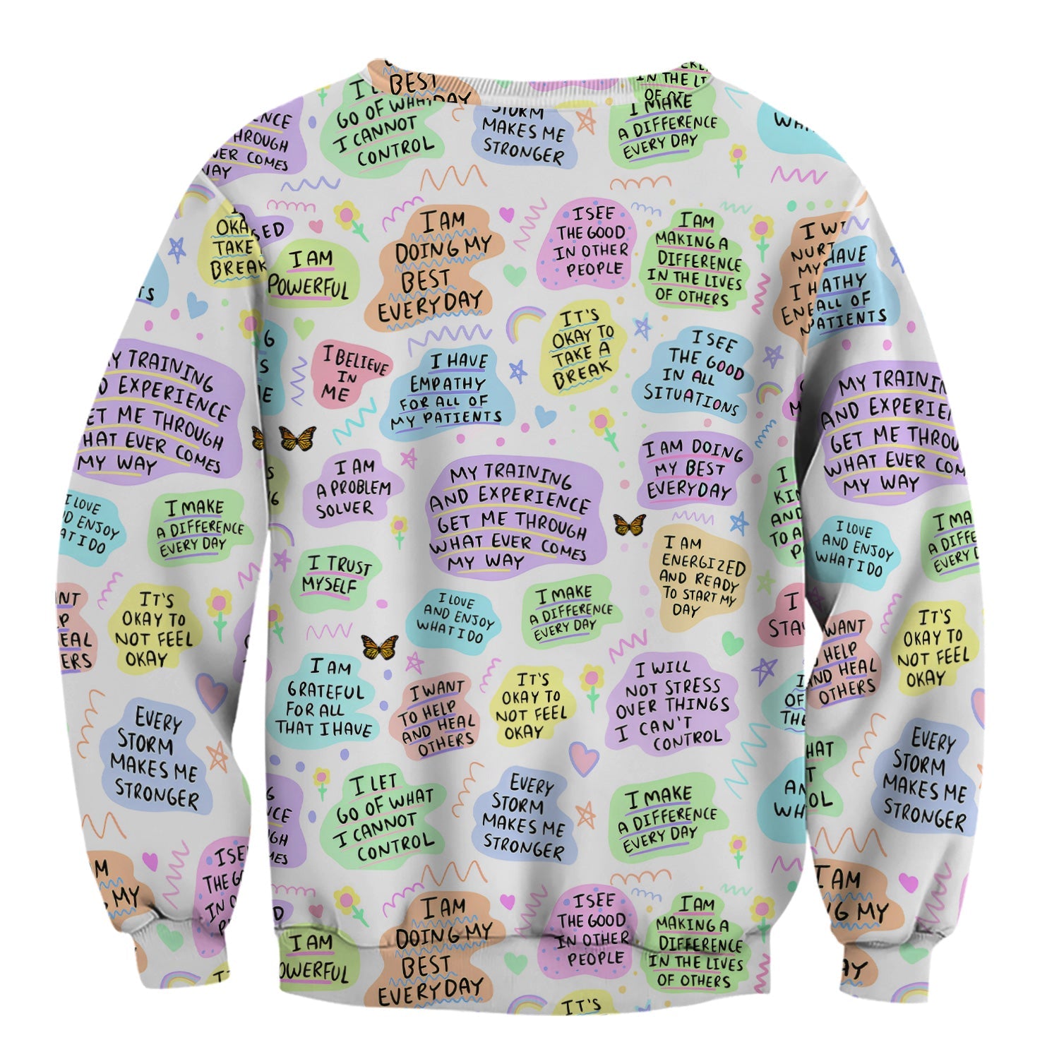 Personalized Nurse Practitioner Shirt - Daily Affirmations Pastel Design - Motivational Gift for RN LPN CNA Women