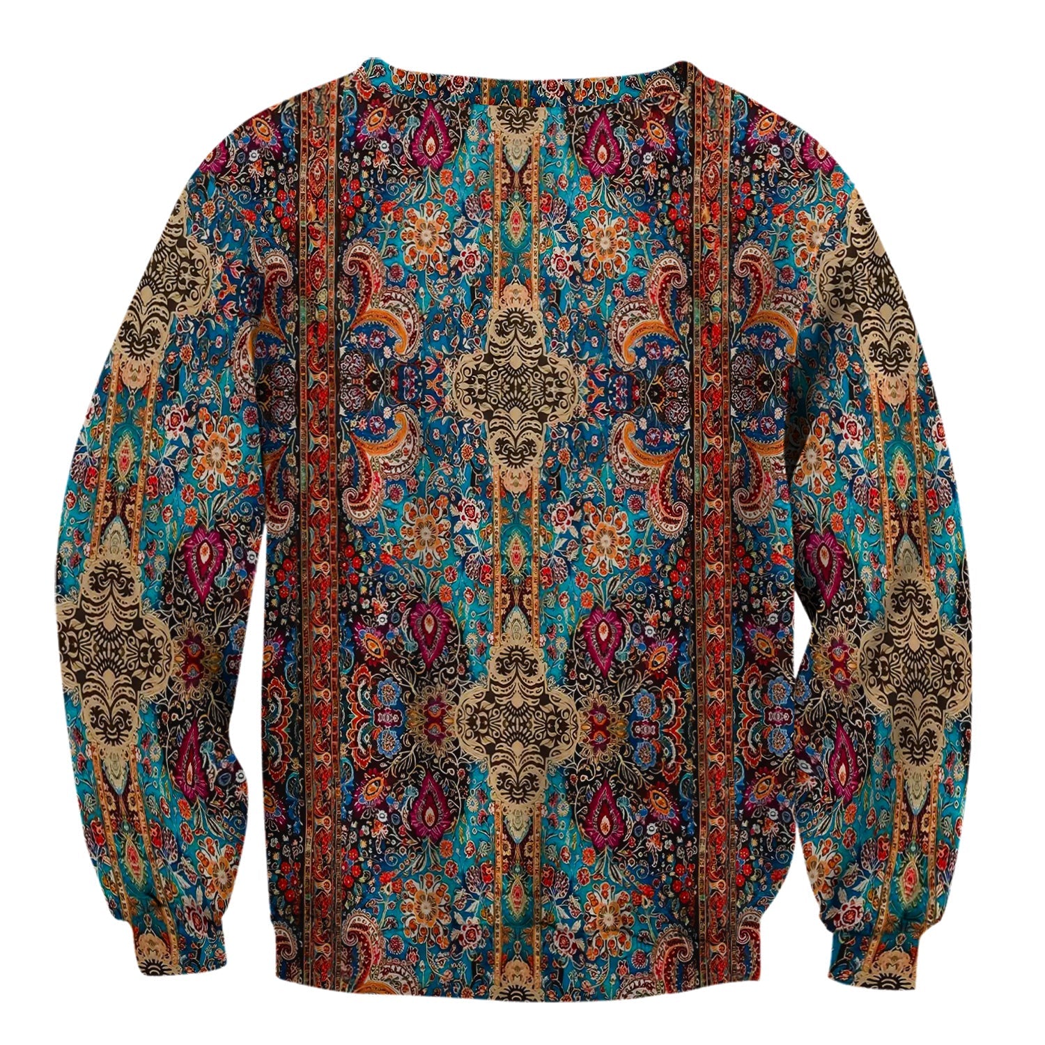 Boho Hippie T-Shirt - All-Over Print Psychedelic Paisley Graphic - Gift for Women RN LPN & Healthcare Workers