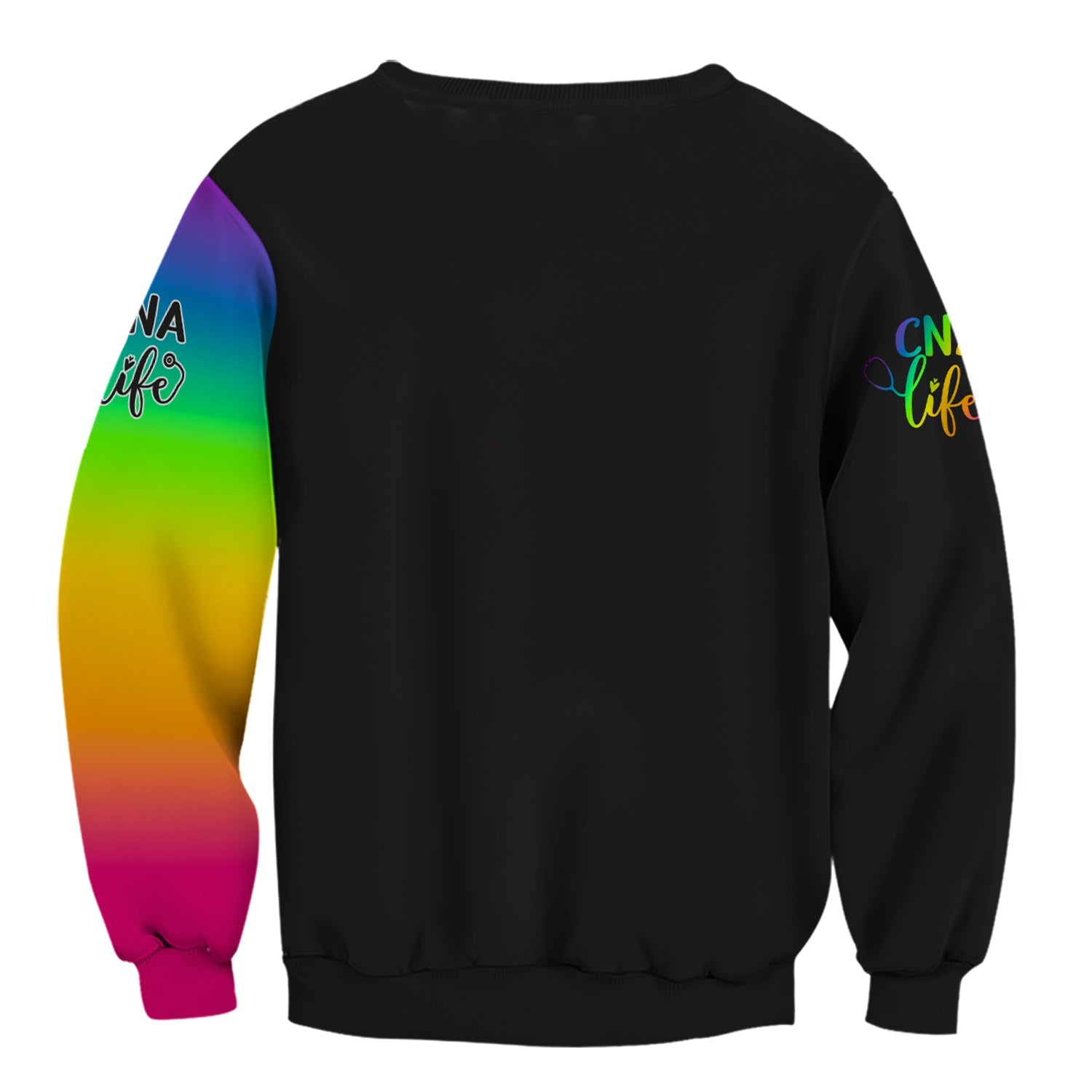 Custom Rainbow CNA Nurse Shirt - Stethoscope Heart & Caduceus Design - Gift for RN LPN Healthcare Workers