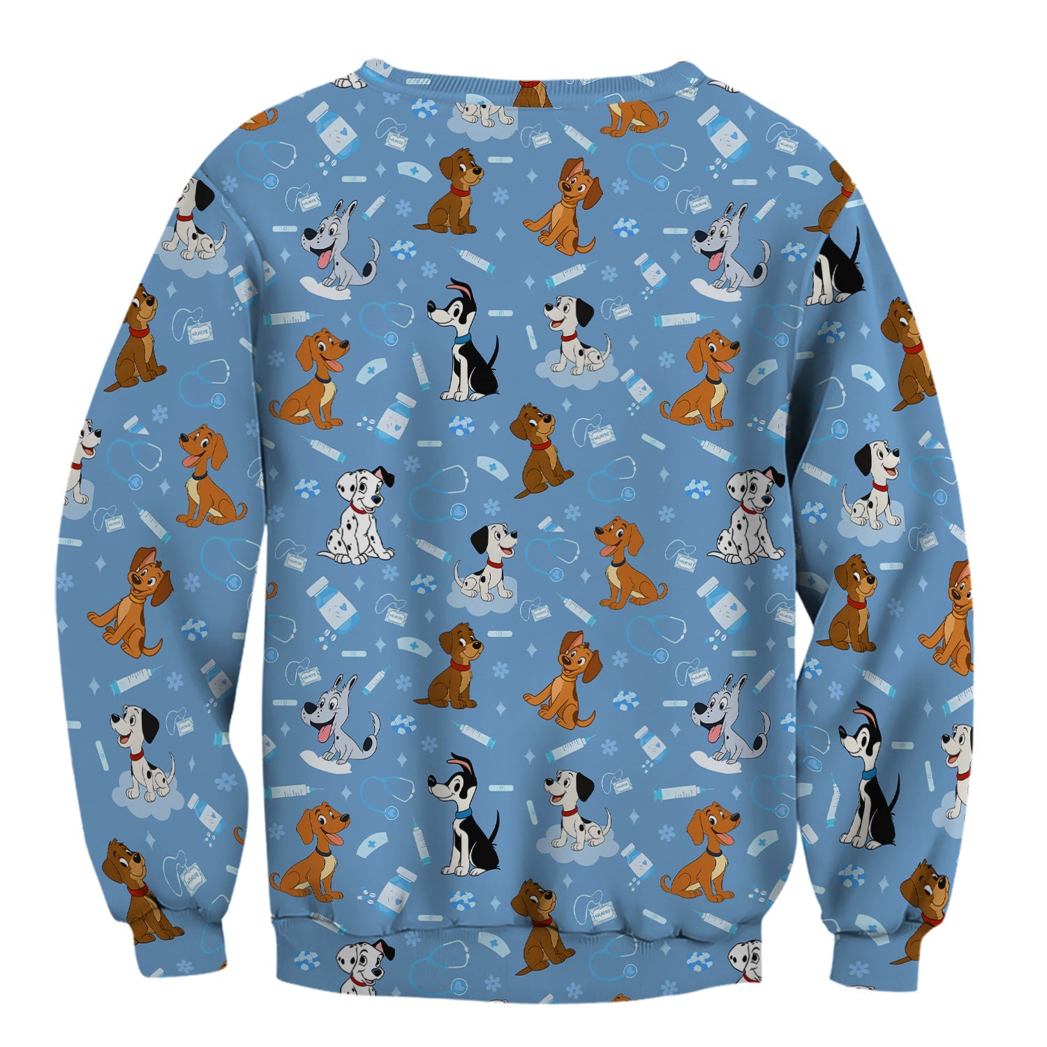 Cute Cartoon Dog Medical Shirt - Puppy Pattern Top for Veterinarians, Vet Techs, Animal Lovers - Fun Pet Care Gift for Dog Mom and Dad