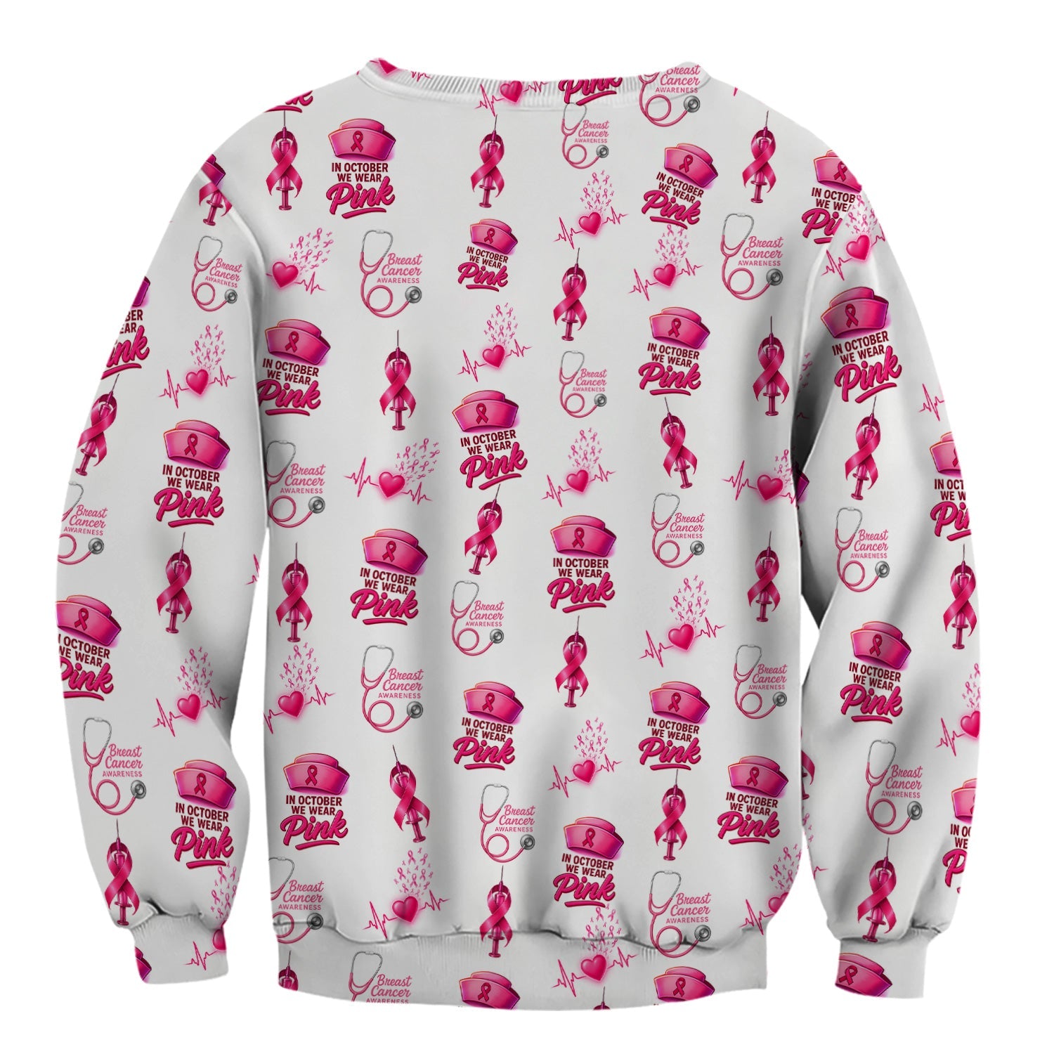 Breast Cancer Awareness Nurse Shirt - Supportive Nurse October Graphic Tee - Gift for RN LPN Healthcare Workers