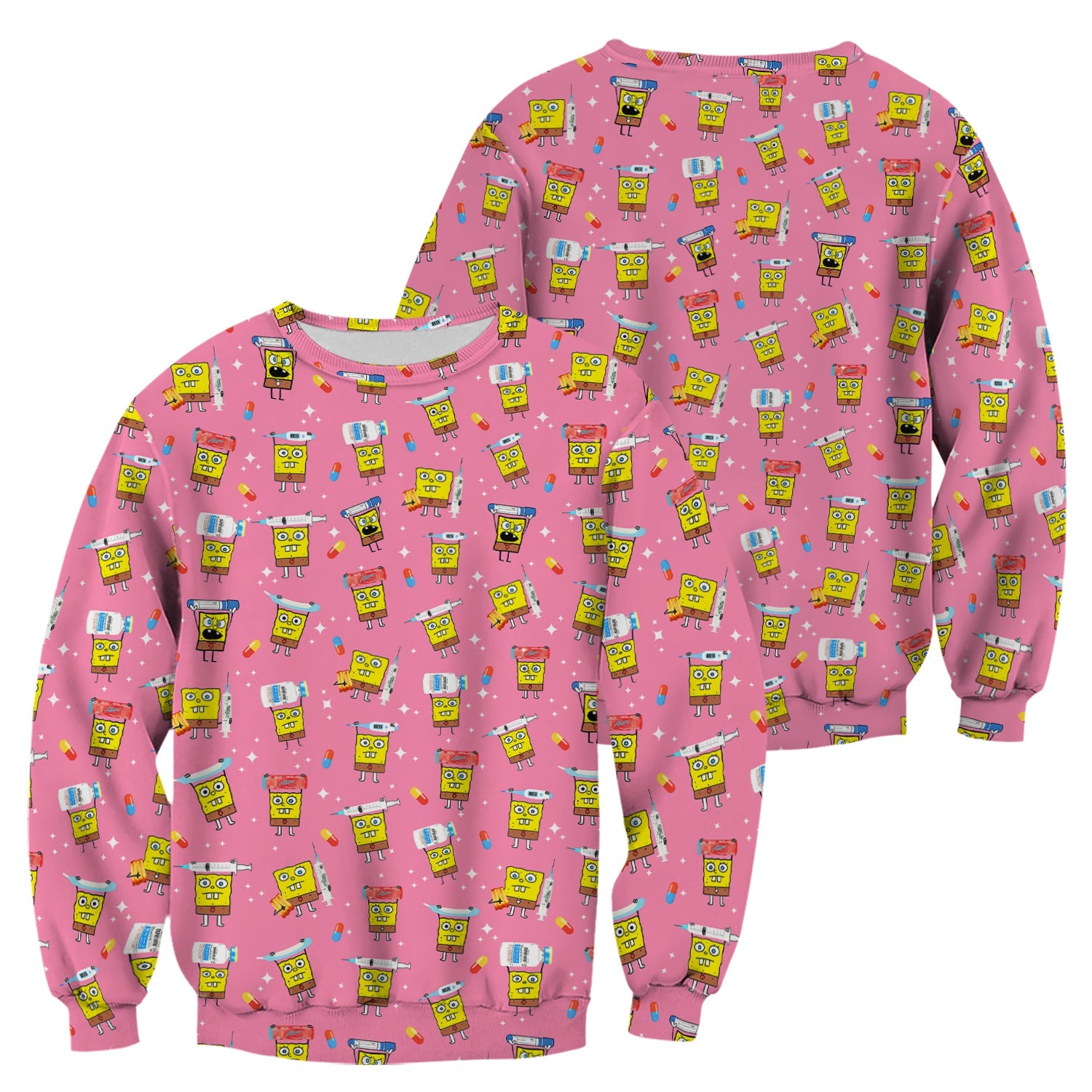 Funny Cartoon Character Shirt - All Over Print Graphic Tee for Women - Gift for RN LPN Healthcare Workers