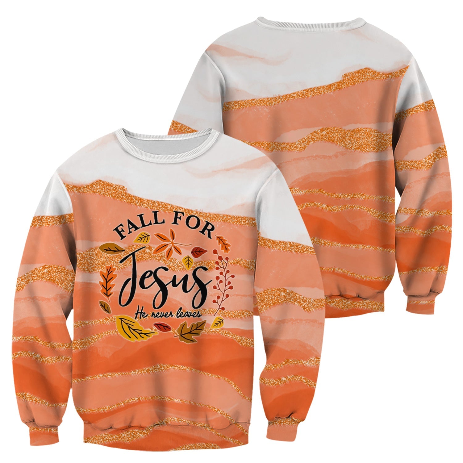 Faith Fall Shirt for Nurses - Fall for Jesus He Never Leaves Graphic Tee - Gift for Women RN LPN CNA