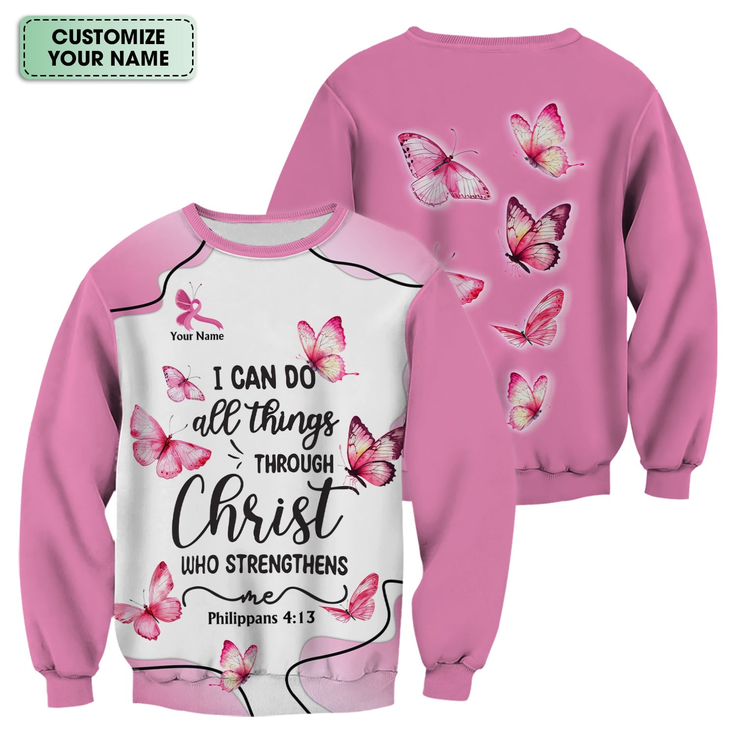 Personalized Christian Nurse Shirt - Faith Jesus Strength Religious Bible Verse Tee - Gift for RN LPN CNA Healthcare Workers