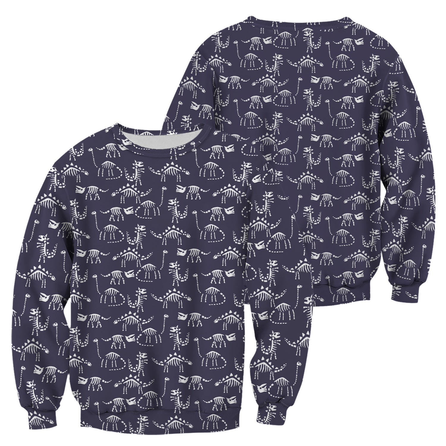 Cute Dinosaur Fossil Shirt for Nurses - T-Rex & Stegosaurus Skeleton Pattern - RN LPN CNA Healthcare Workers Gift