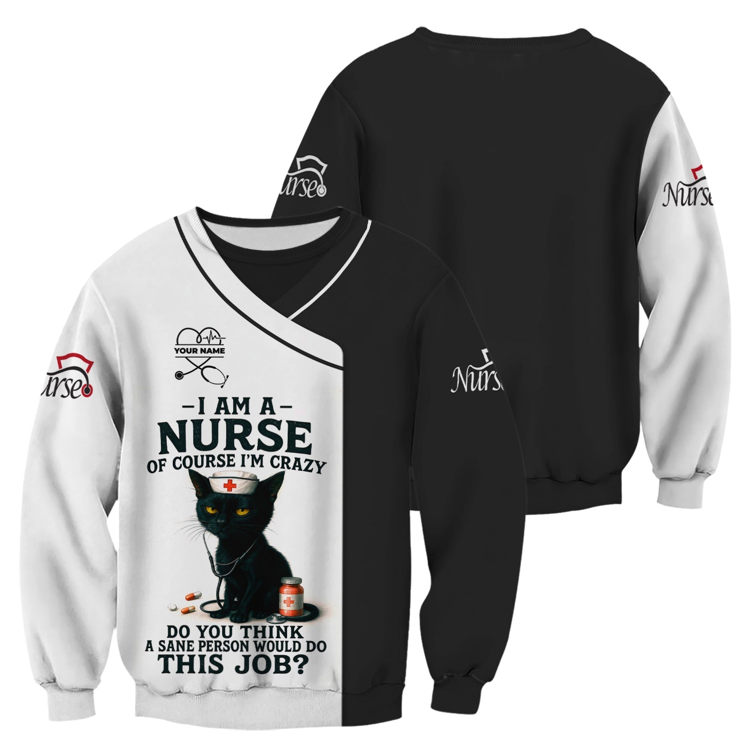 Personalized Funny Nurse T-Shirt - Gift Ideas for Nurses - Women's CNA Shirts With Custom Name