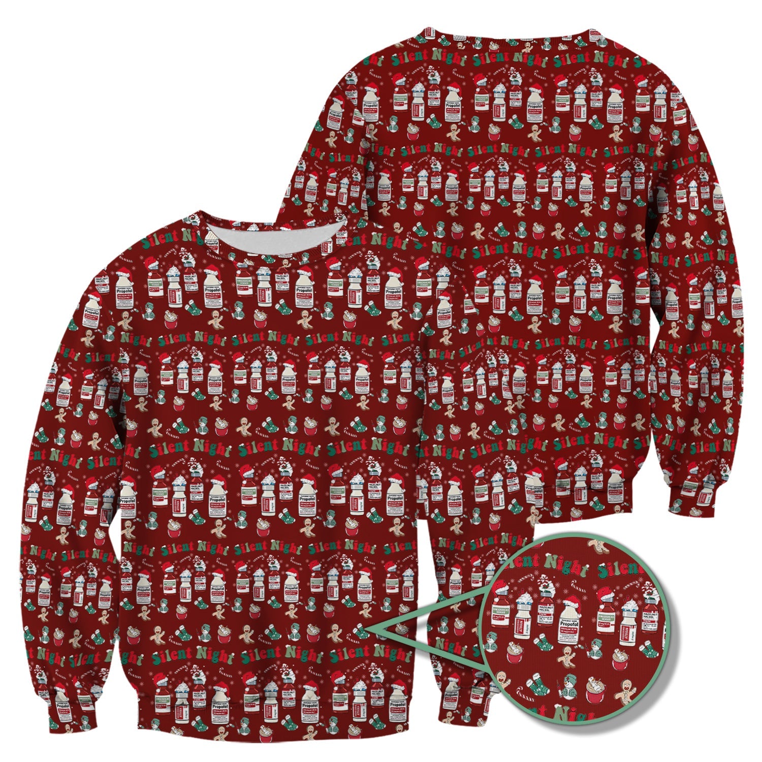 Funny Pharmacist Christmas Shirt - Cute Santa Hat Medication Graphic Tee - Holiday Gift for RN LPN CNA