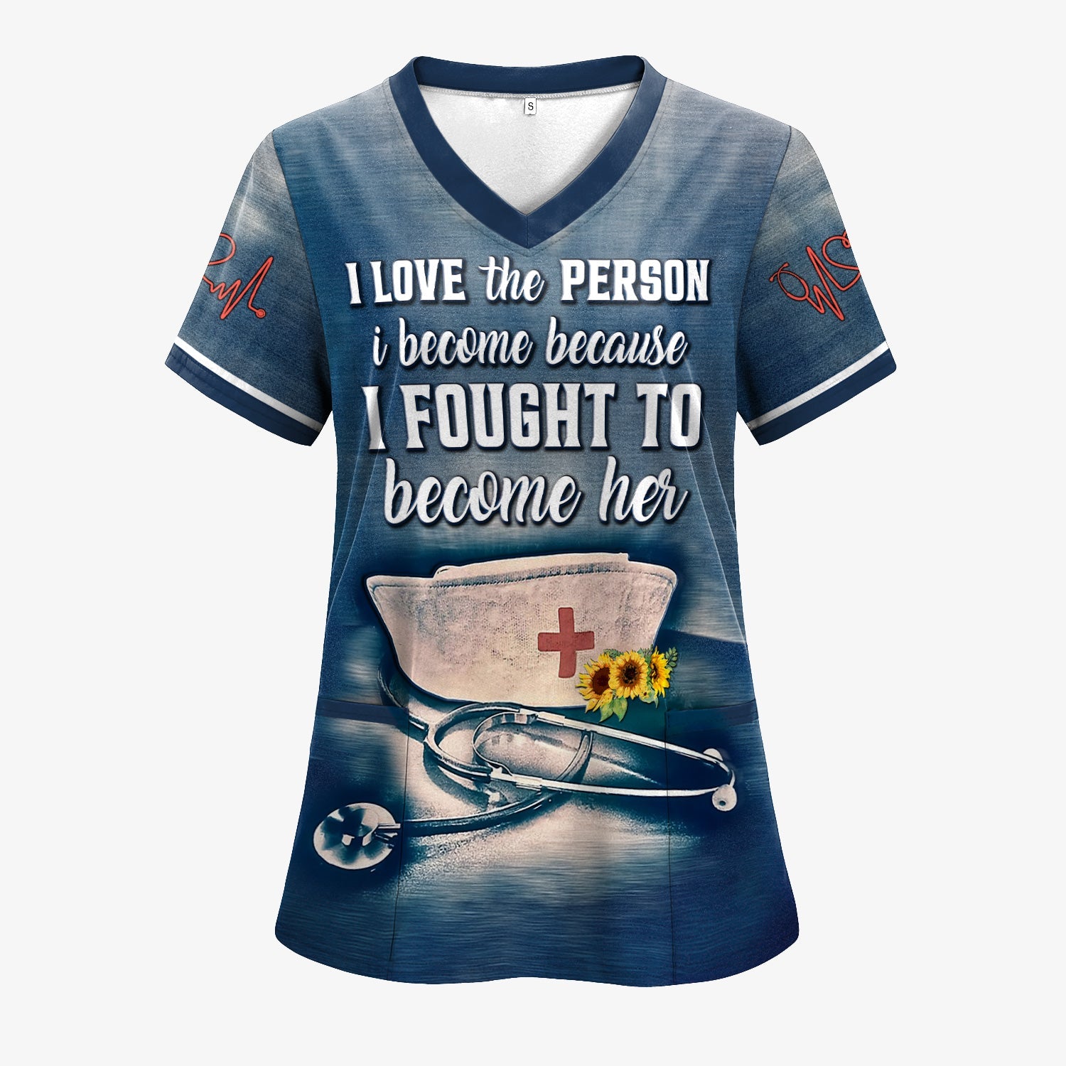 Personalized Inspirational RN Nurse Shirt - I Fought to Become Her Quote - Custom Name Gift for Registered Nurses CNA LPN