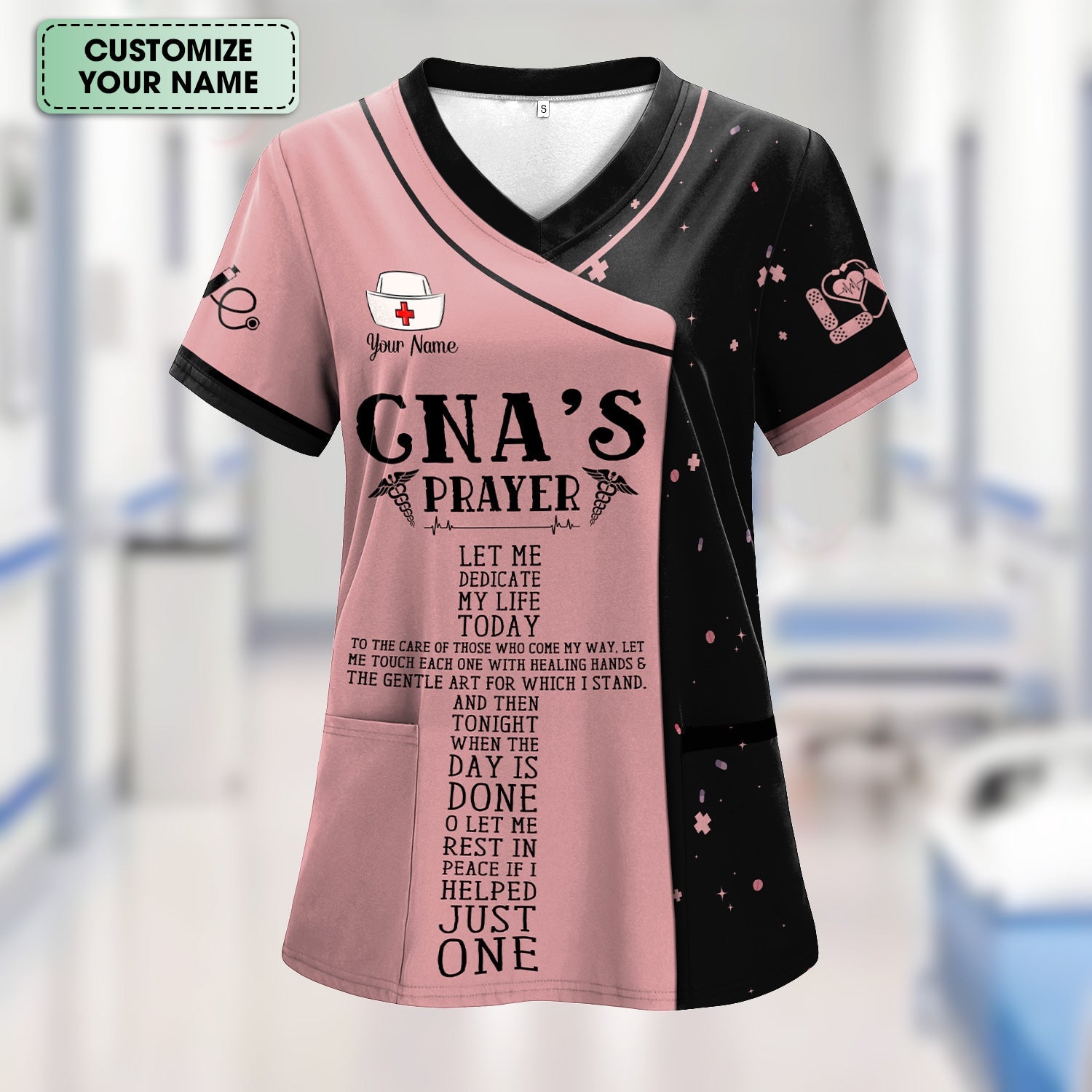 Custom Inspirational Nurse Shirt - CNA's Prayer Graphic Tee - Thoughtful Gift for Healthcare Workers & Nursing Assistants