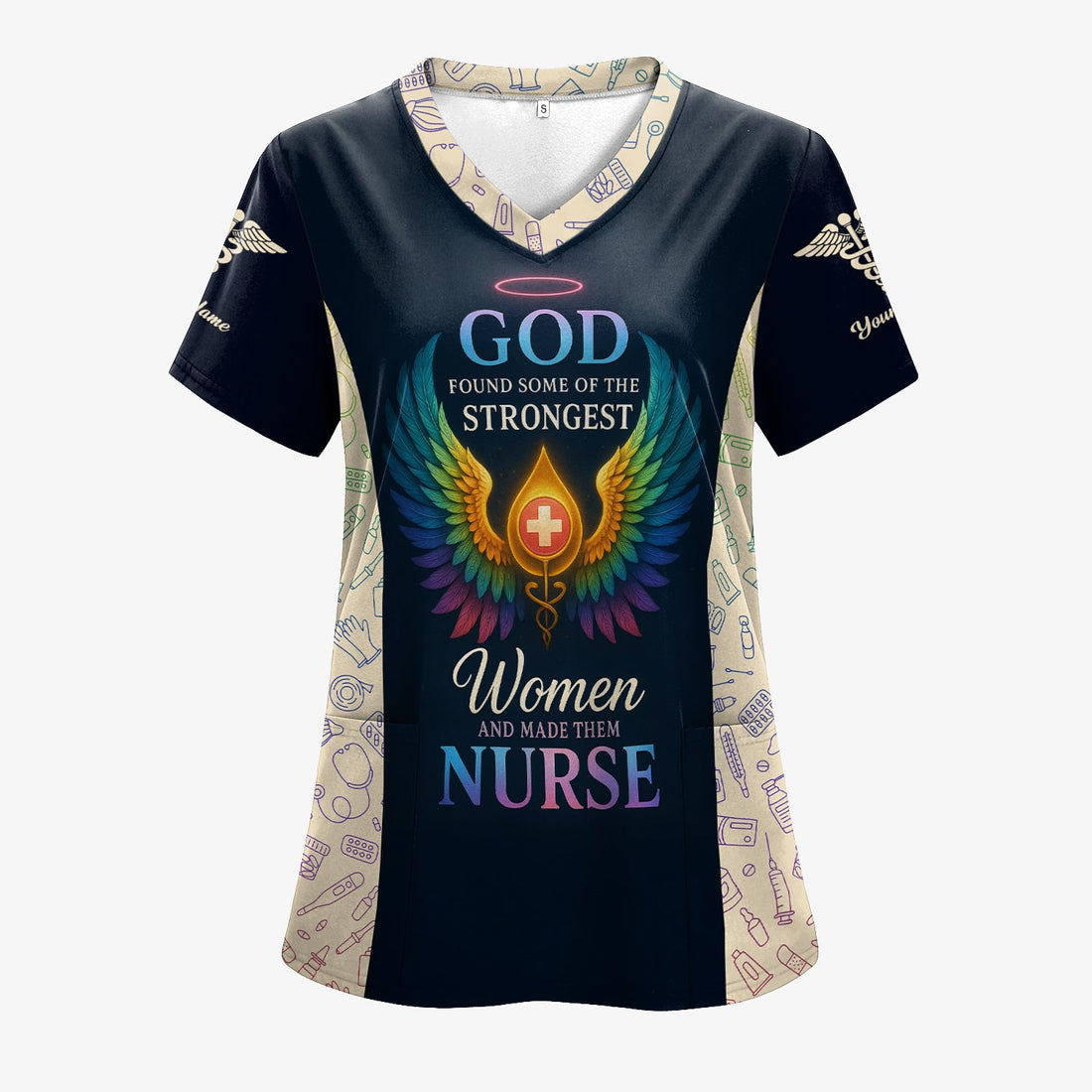 Personalized Christian Nurse Shirt - Strongest Women Made Nurse Graphic Tee - Gift for Women RN LPN & Healthcare Workers