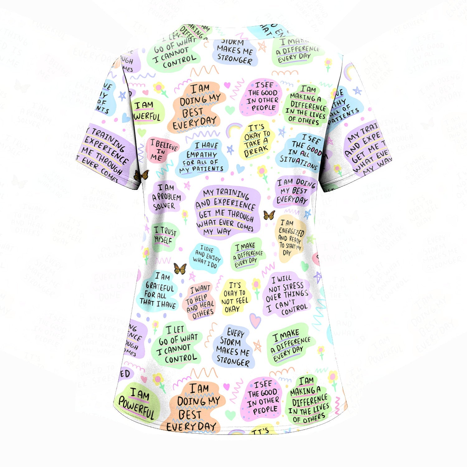 Personalized Nurse Practitioner Shirt - Daily Affirmations Pastel Design - Motivational Gift for RN LPN CNA Women