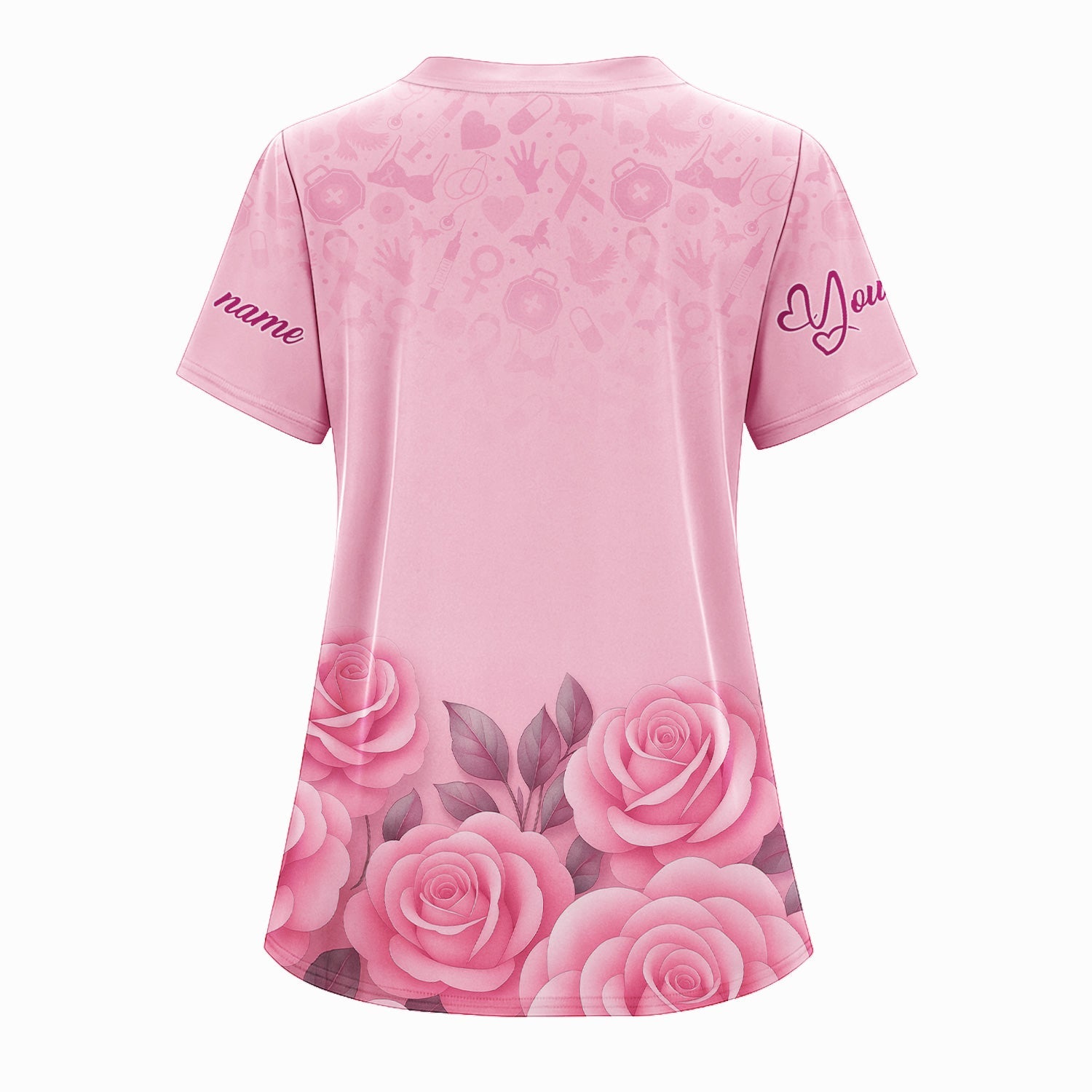 Personalized Breast Cancer Warrior Shirt - She Believed She Could Pink Ribbon Design - Gift for Women RN LPN CNA