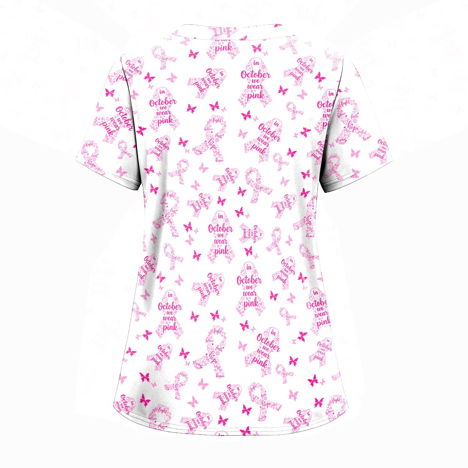 Personalized Breast Cancer Nurse Shirt - Supportive Breast Cancer Graphic Tee - Gift for RN, CNA, LPN, Healthcare Worker