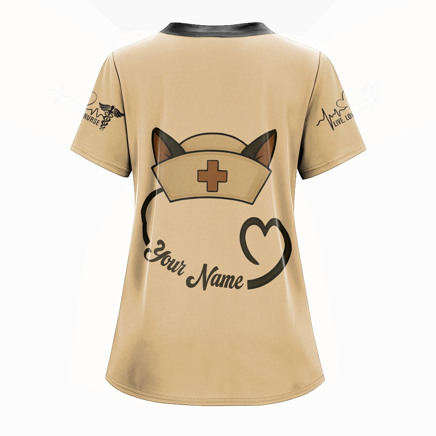 Funny Personalized Nurse Shirt - Crazy Cat & Syringe Graphic with Do You Think A Sane Person Would Do This Job Quote - Custom Gift for RN CNA LPN Women