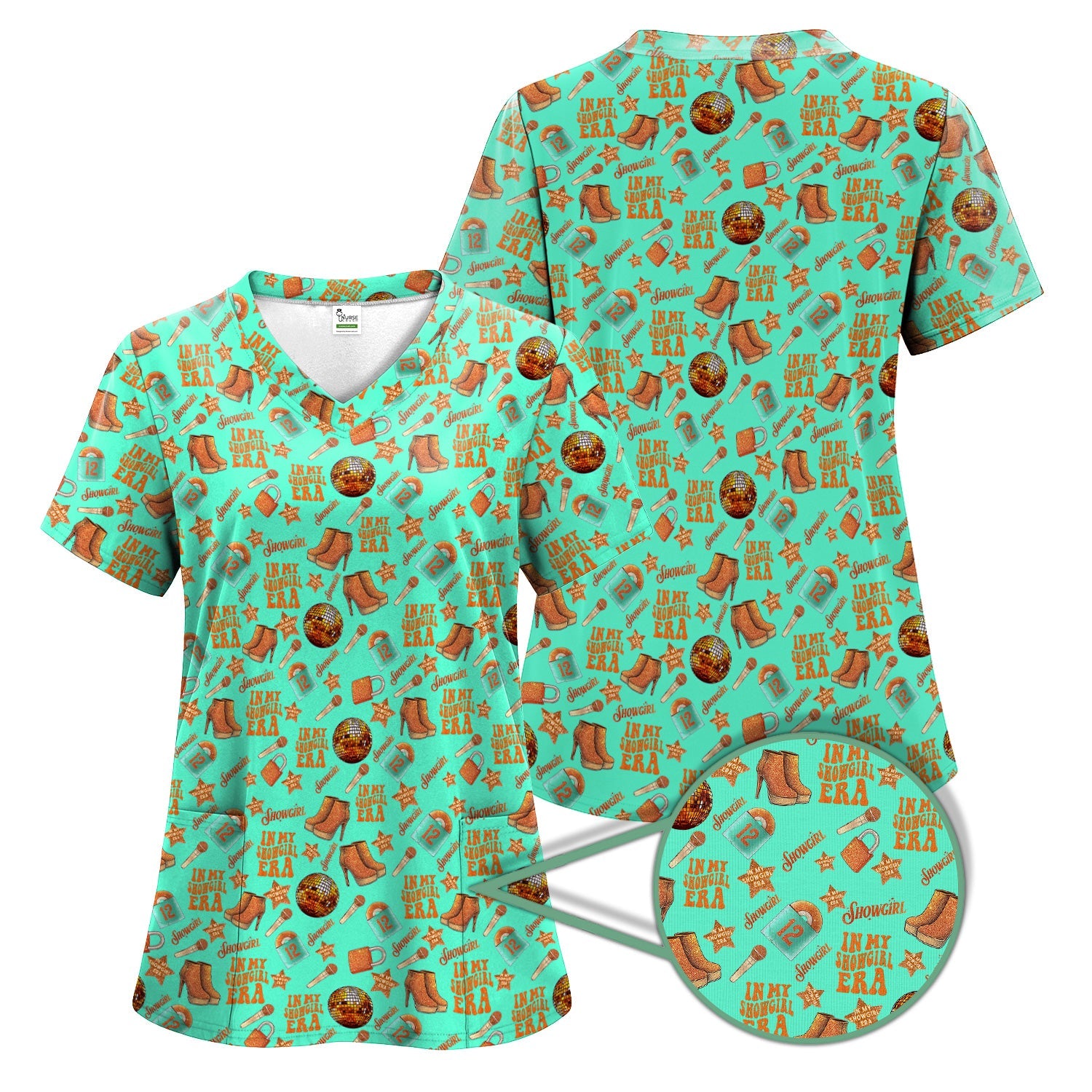 Funny Nurse Life Shirt - Women's Showgirl & TS12 Orange Graphic Tee - Gift for RN LPN CNA & Healthcare Workers