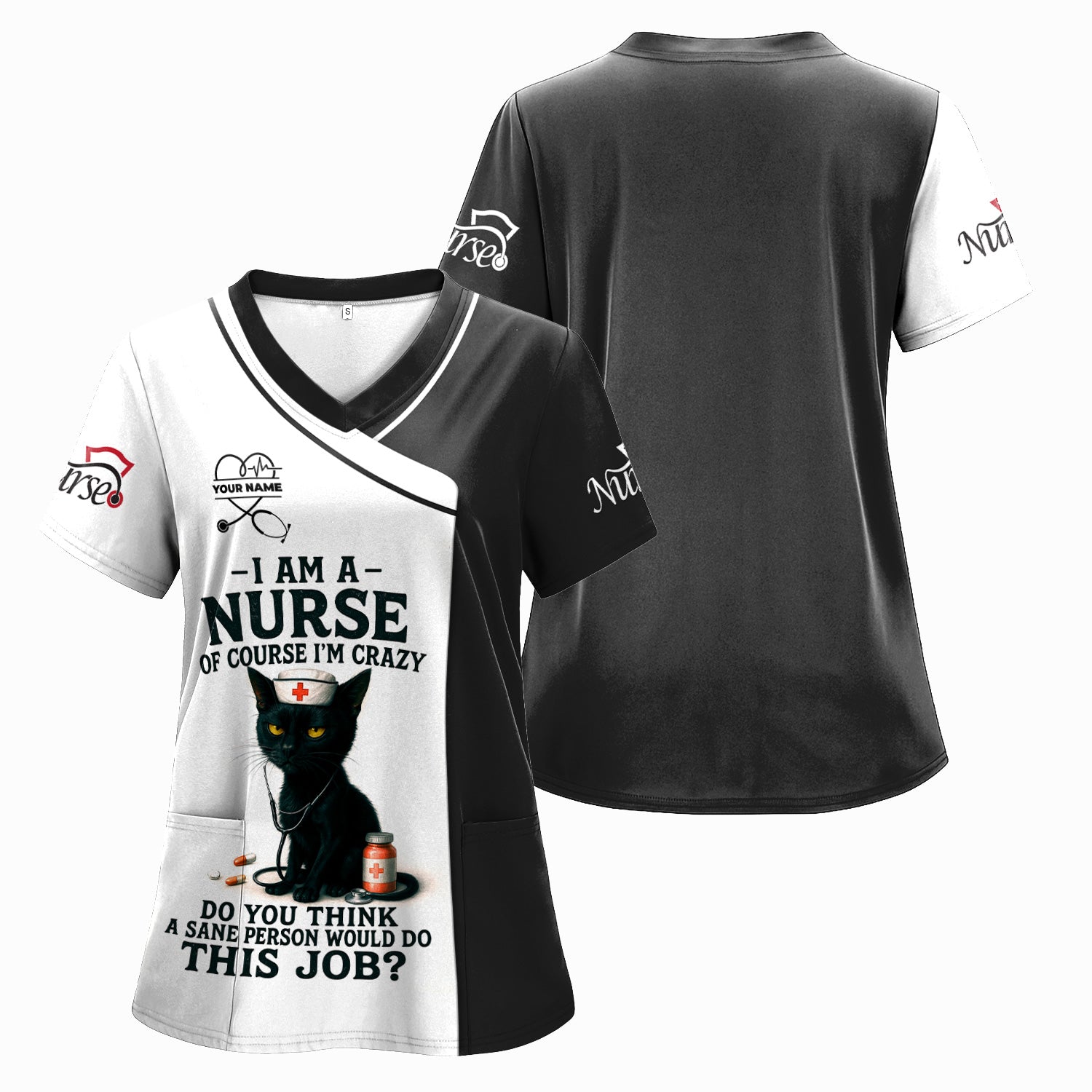 Personalized Funny Nurse T-Shirt - Gift Ideas for Nurses - Women's CNA Shirts With Custom Name