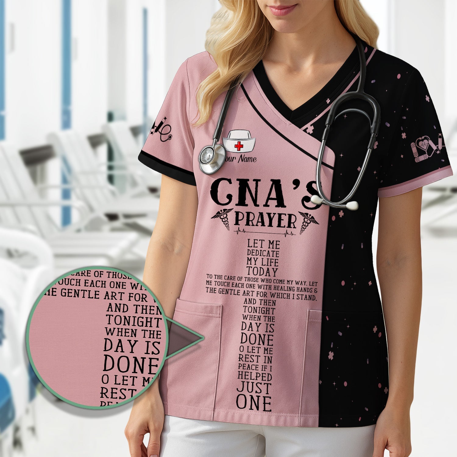 Custom Inspirational Nurse Shirt - CNA's Prayer Graphic Tee - Thoughtful Gift for Healthcare Workers & Nursing Assistants