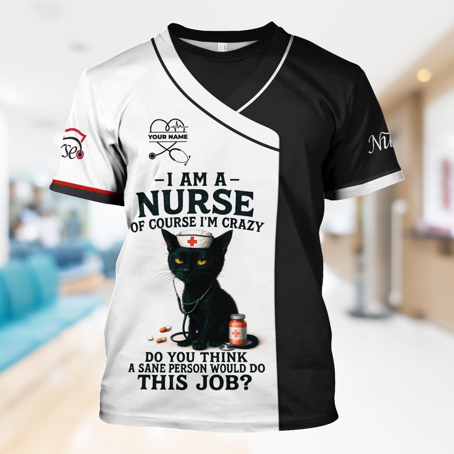 Personalized Funny Nurse T-Shirt - Gift Ideas for Nurses - Women's CNA Shirts With Custom Name