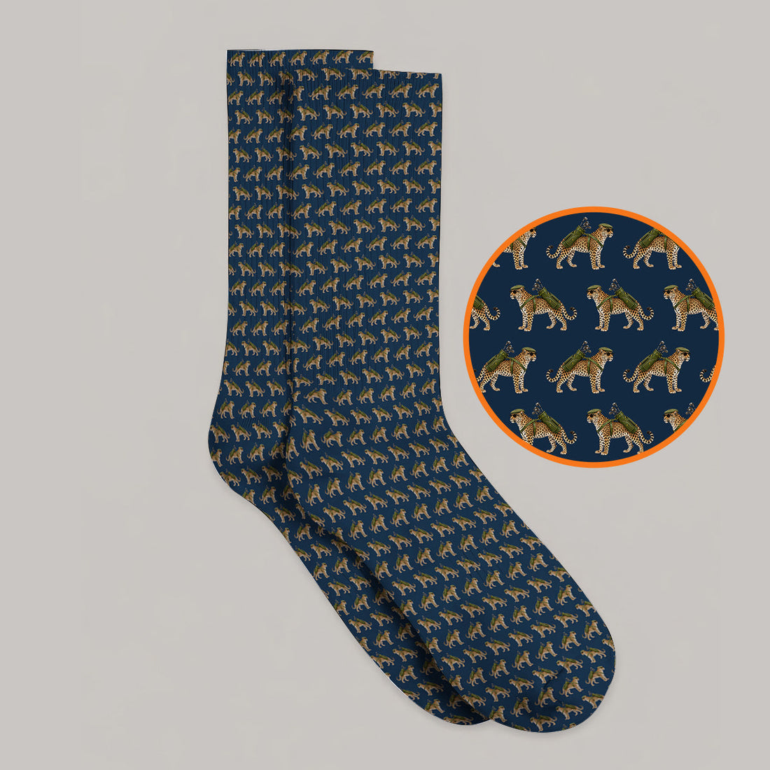 Leopard Golf Socks, Leopard Golf Pattern Sock, Funny Golf Gift For Golfers