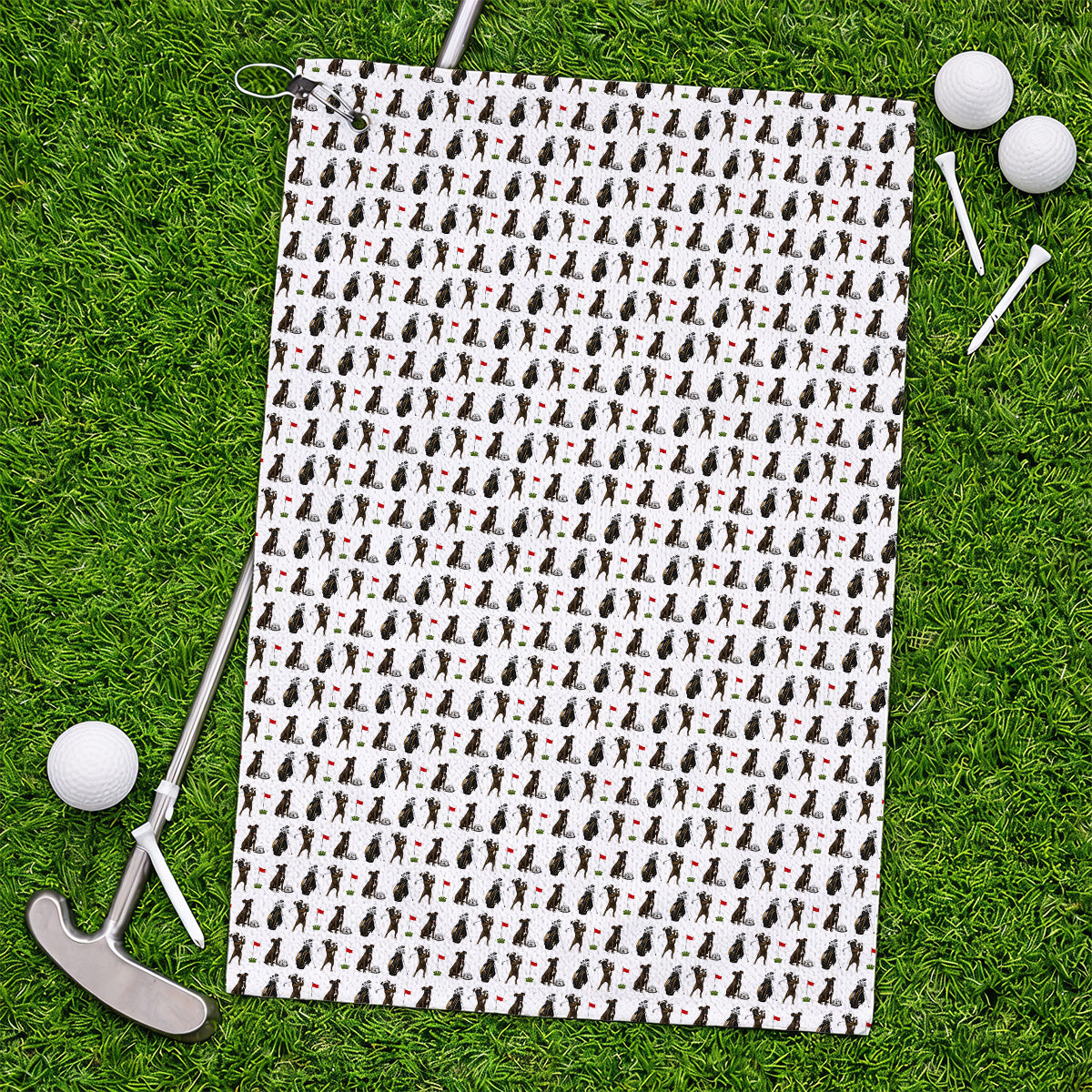 Brindle Boxer Dog Golf Towels, Funny Pattern Golf Towel, Golf Dad Gift