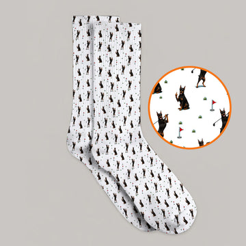 Doberman Golf Towle, Doberman Pattern Golf Towels, Crazy Golf Gift For Men