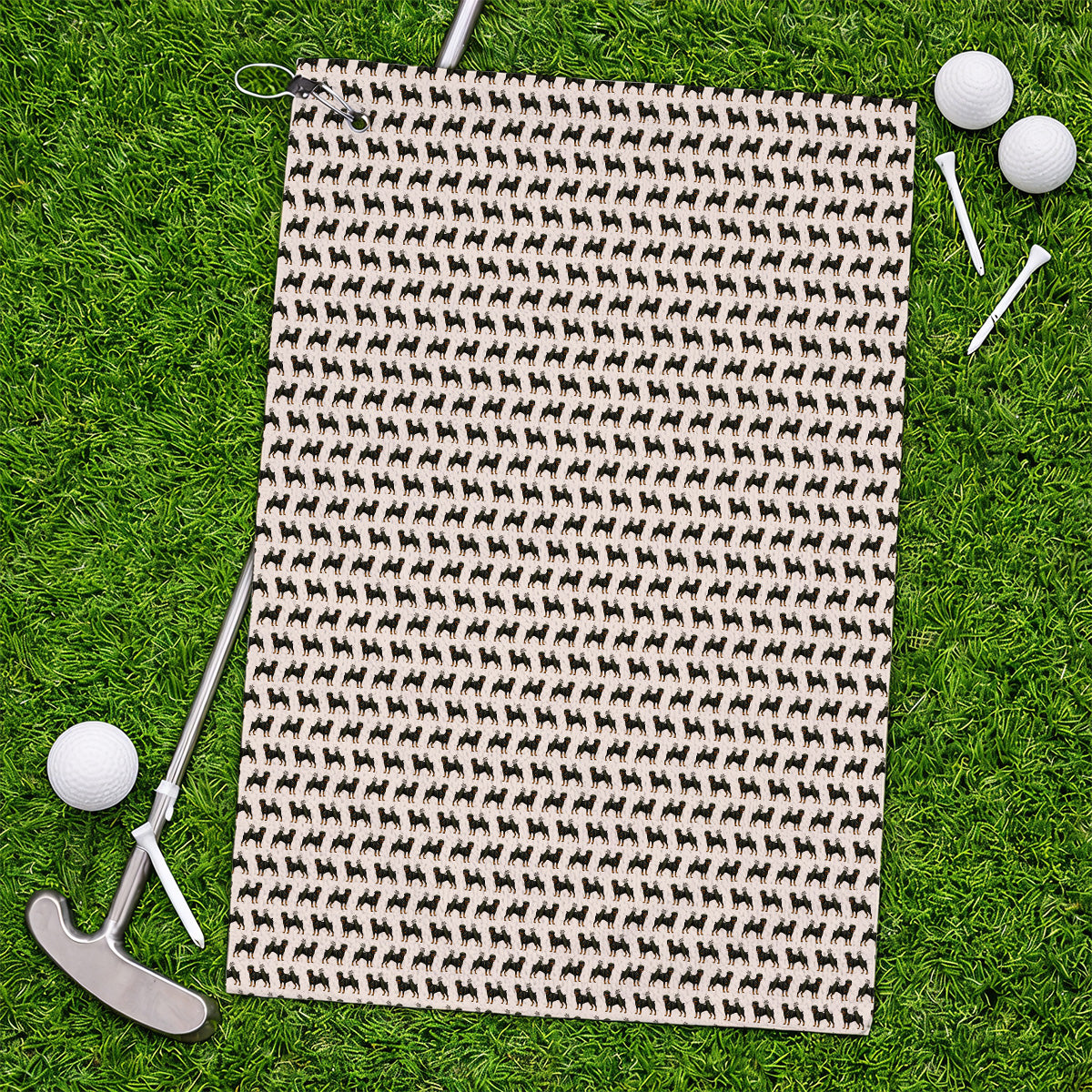 Rottweiler Golf Towel, Rottweiler Dog Golf Pattern Towels, Crazy Golf Gift For Golfer