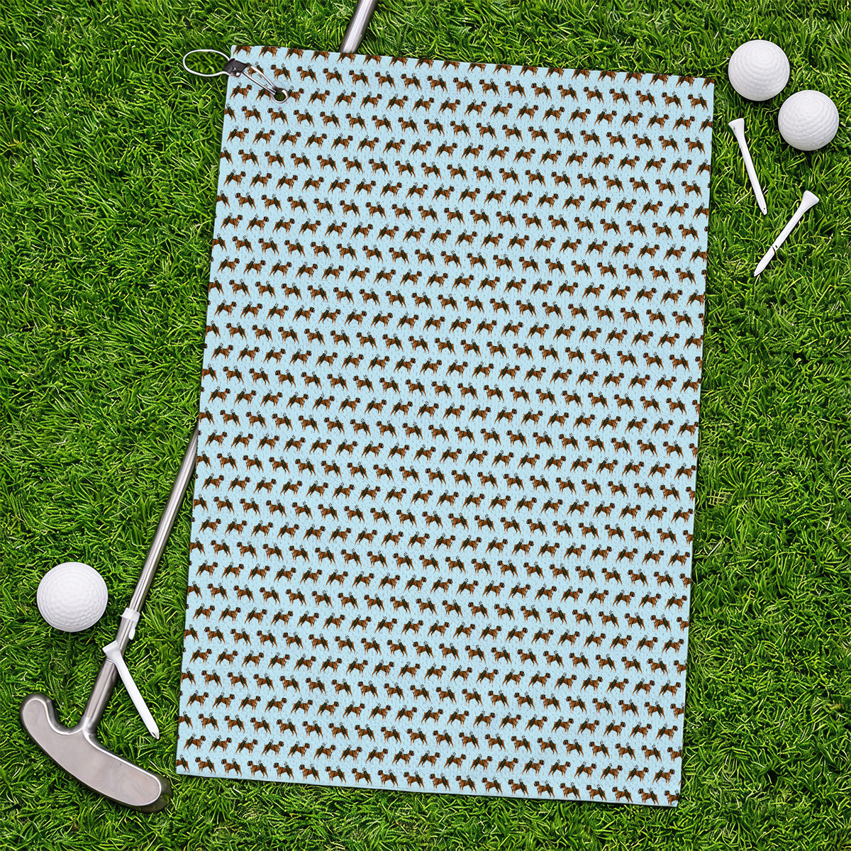 Boxer Dog Golf Towel, Boxer Pattern Golf Towels for Golfer, Golf Gift For Dog Owners