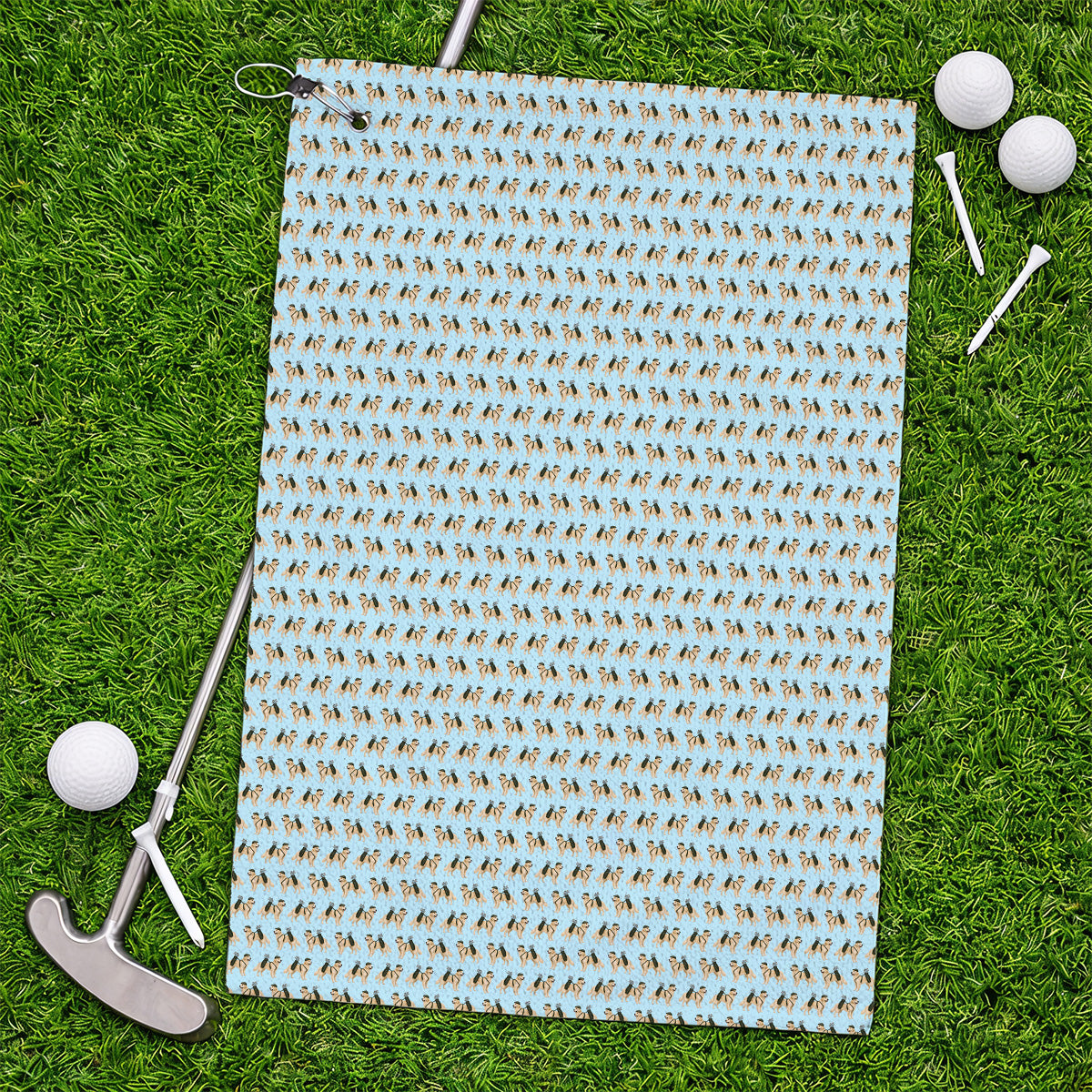 Golden Retriever Golf Towel, Funny Pattern Golf Towels, Golden Retriever Dad Gift