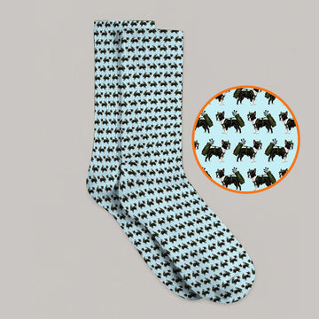 Crazy Boston Terrier Pattern Golf Socks, Boston Terrier Golf Sock, Golf Gift For Golfer