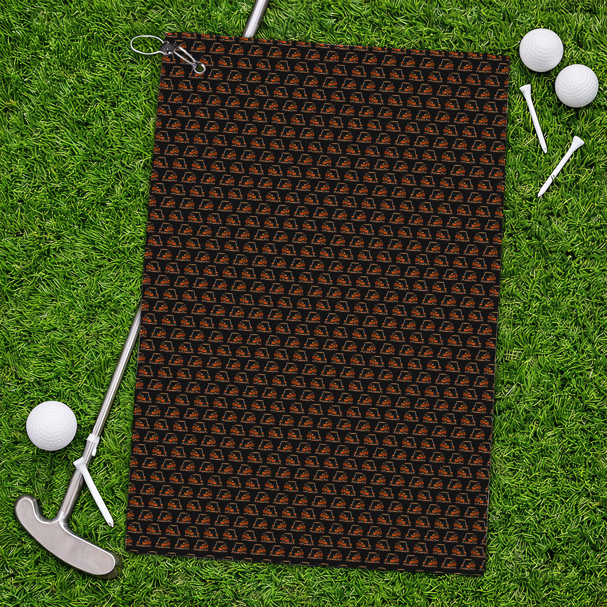 Fall Pattern Golf Towel, Autumn Golf Cart Towels, Funny Golf Gift For Golfer
