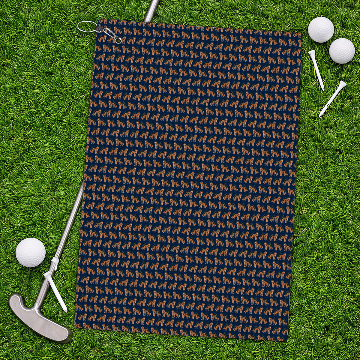 Goldendoodle Golf Towels, Funny Golfing Doodle Dog Pattern Golf Towel, Golf Gift For Golfers
