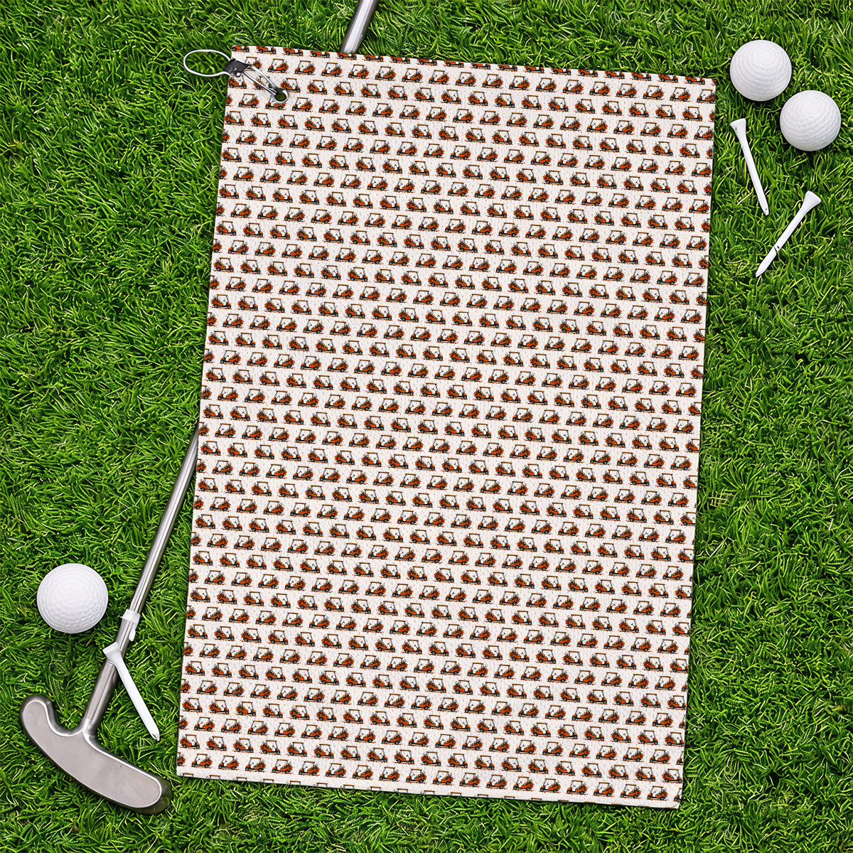 Fall Pattern Golf Towel, Autumn Golf Cart Towels, Funny Golf Gift For Golfer