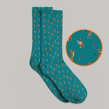 Pit Bull Golf Socks, Funny Pit Bull Pattern Golf Sock for Dog Lovers, Golf Gift for Golfer