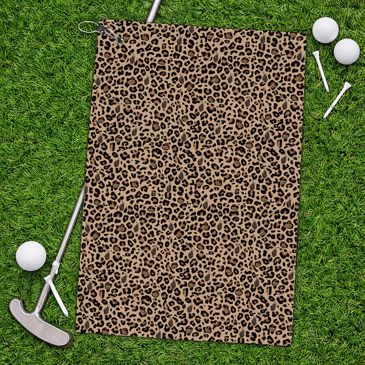 Crazy Leopard Golf Towels, Golf Gift For Towel, Leopard Pattern Golf Gift