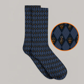 Rottweiler Argyle Pattern Golf Socks, Crazy Rottweiler Golf Sock, Dog Lover Golf Gift