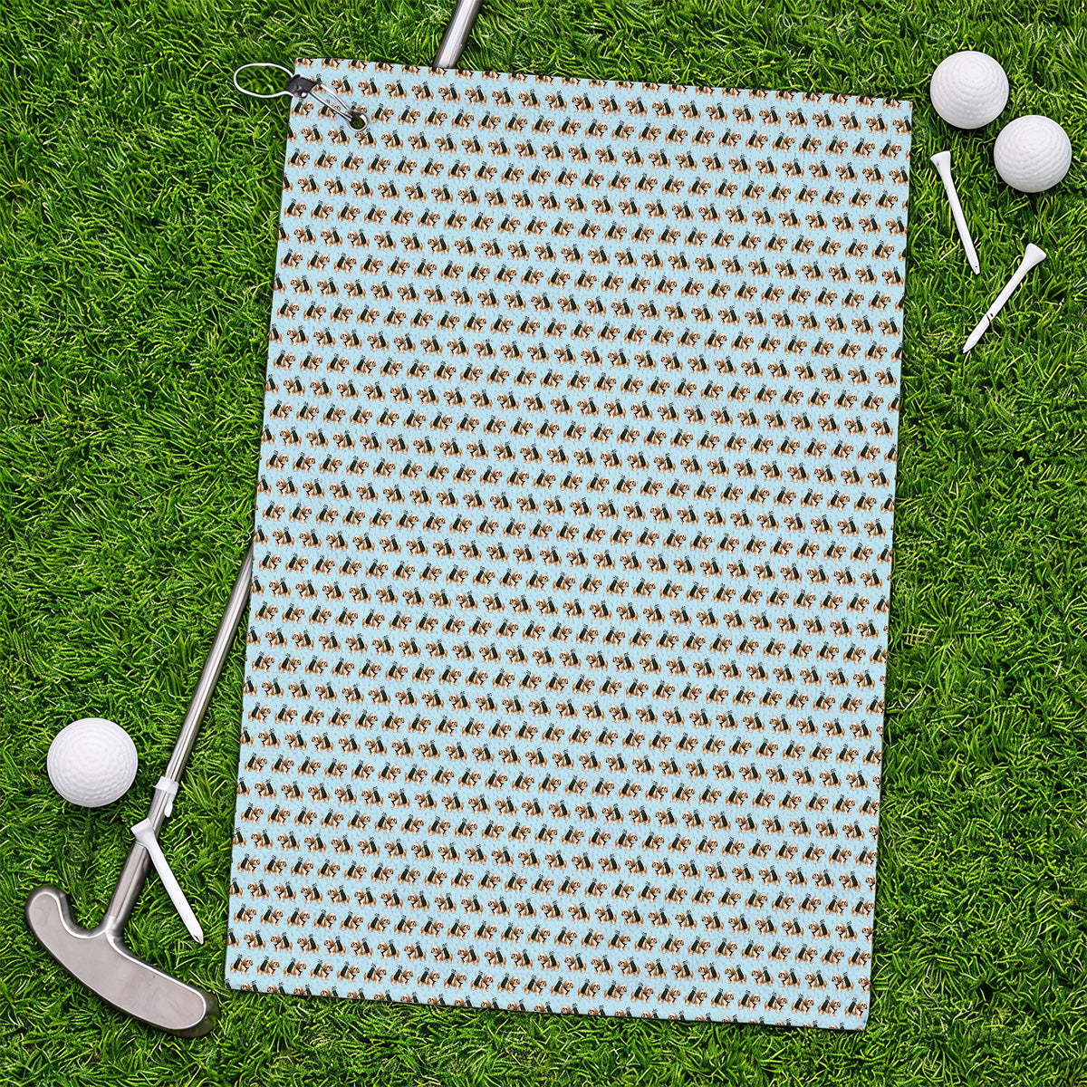 Shih Tzu Golf Towels, Cute Shih Tzu Pattern Golf Towel, Golf Gift For Golfer
