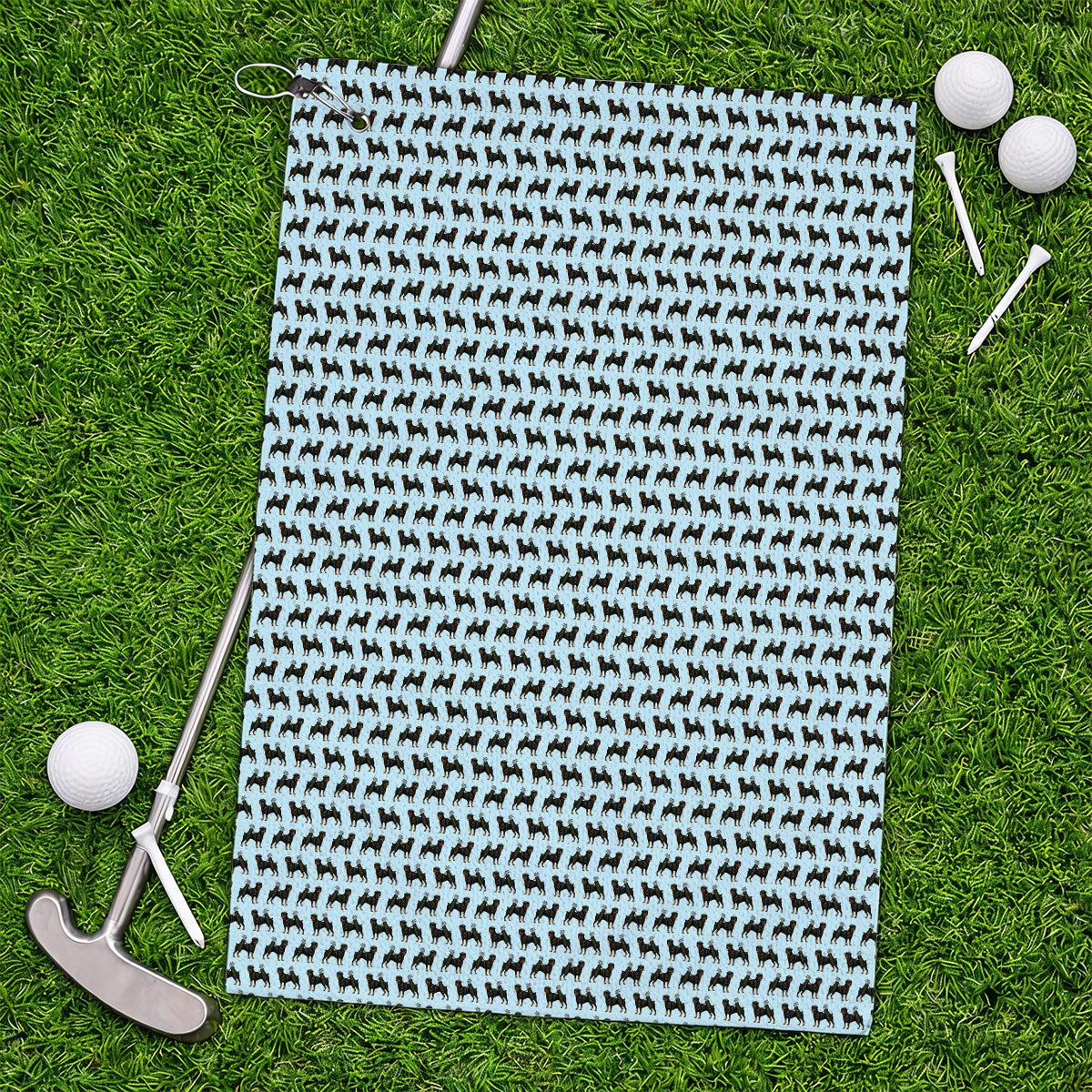 Rottweiler Golf Towel, Rottweiler Dog Golf Pattern Towels, Crazy Golf Gift For Golfer