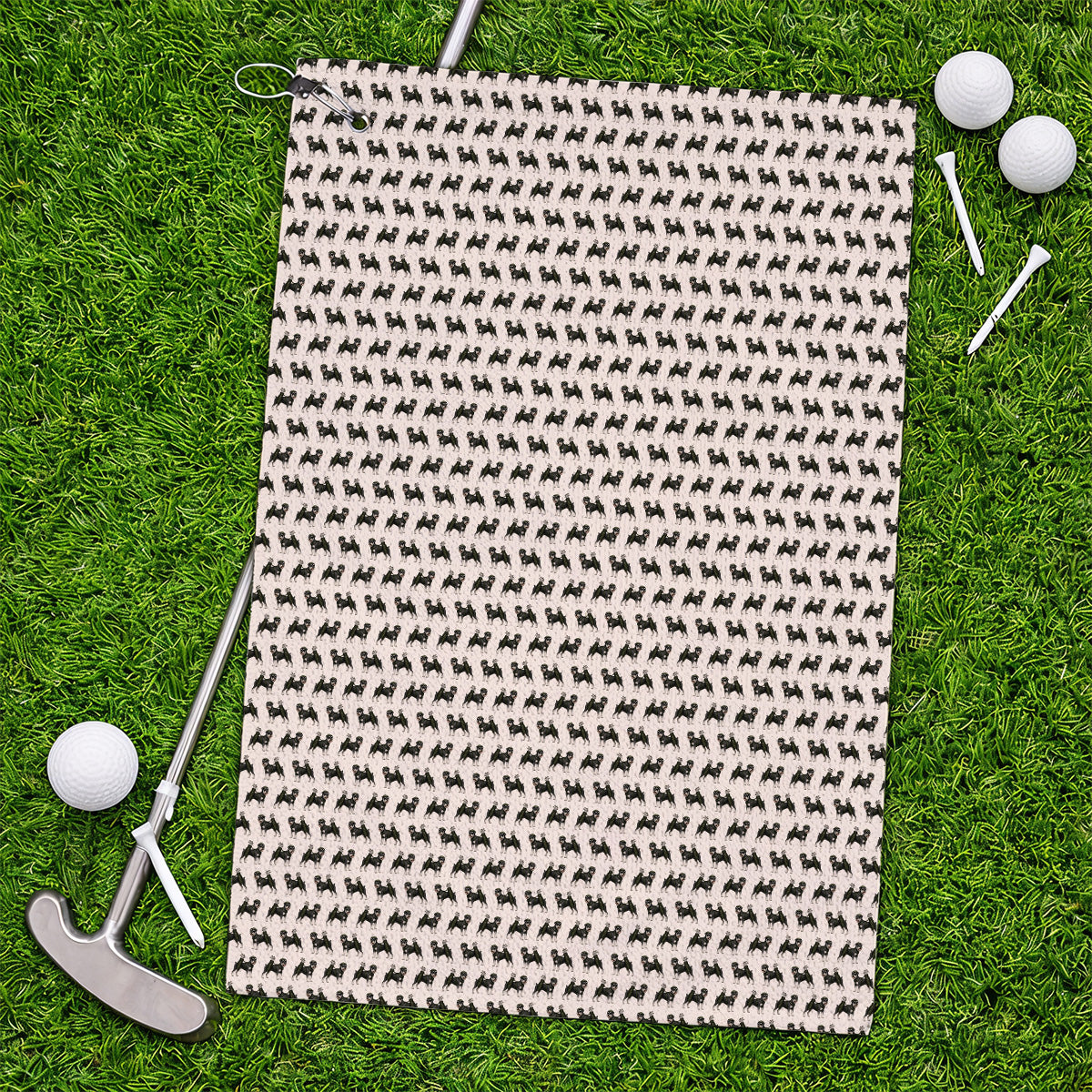 Miniature Schnauzer Golf Cart Towels, Funny Golf Schnauzer Pattern Golf Towel, Gift For Golf Lovers
