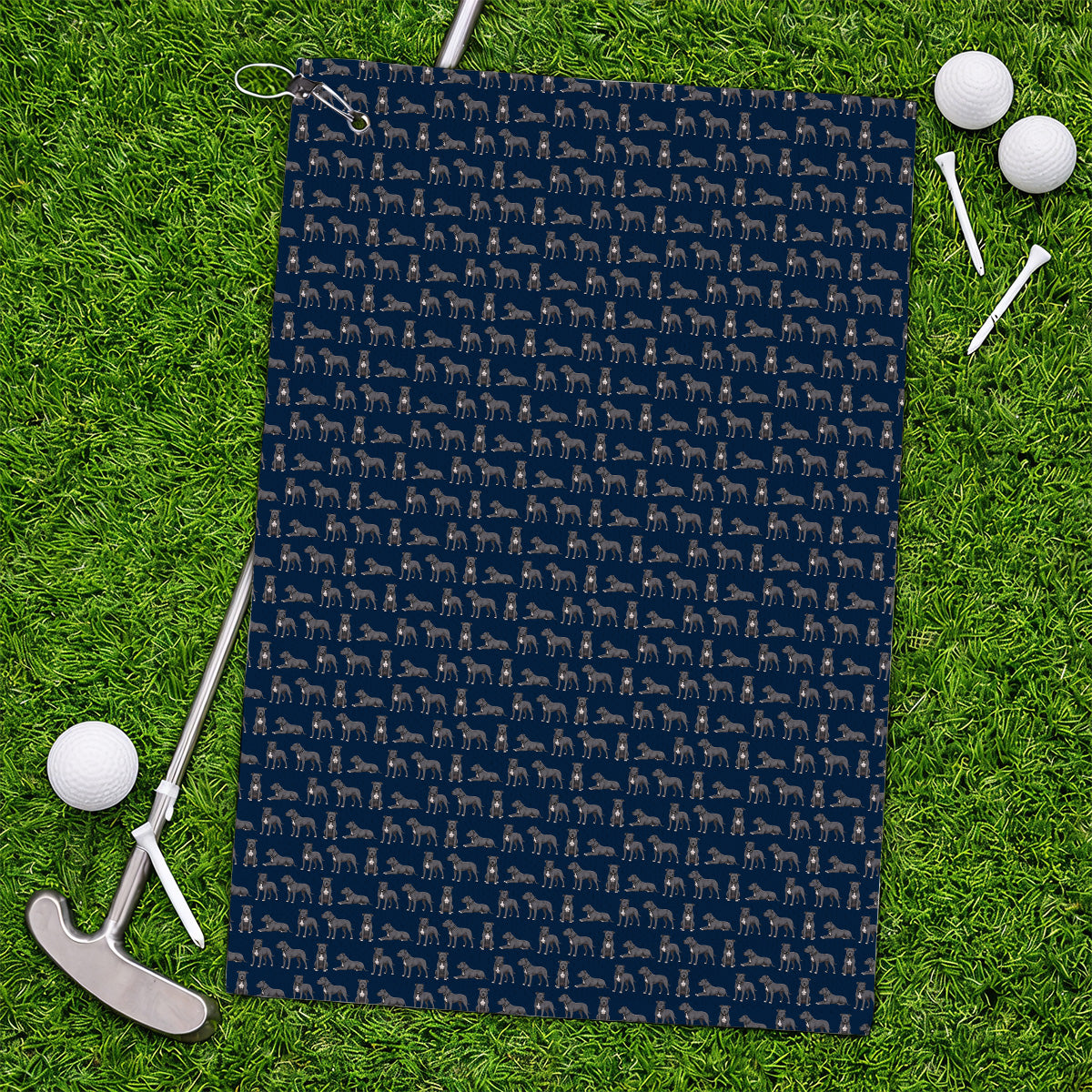Pit Bull Golf Towels, Pit Bull Pattern Golf Towel for Dog Lovers, Golf Gift For Golfer