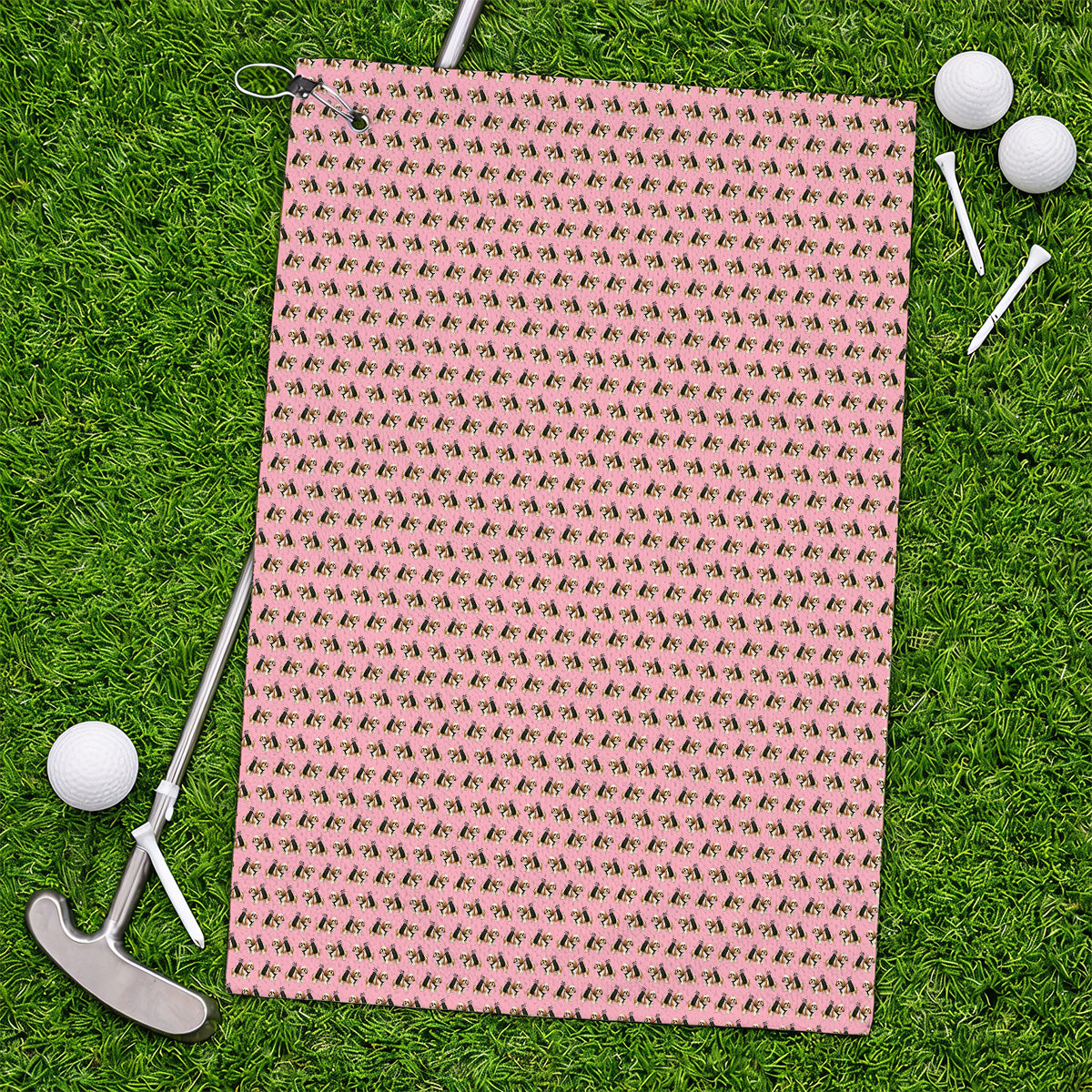 Shih Tzu Golf Towels, Cute Shih Tzu Pattern Golf Towel, Golf Gift For Golfer