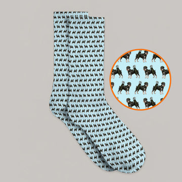 Miniature Schnauzer Golf Cart Sock, Funny Golf Schnauzer Pattern Golf Socks, Gift For Golf Lovers