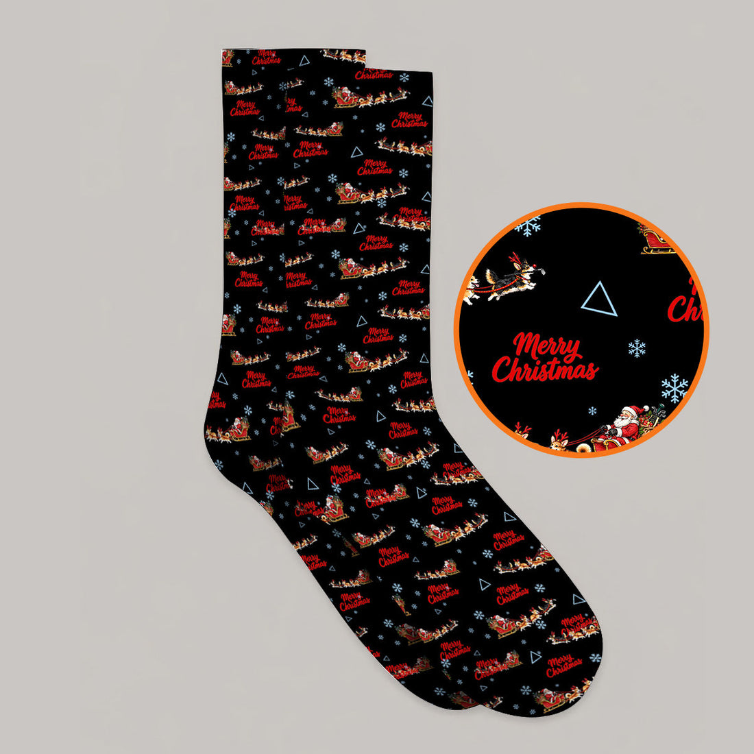Corgi Christmas Pattern Golf Socks, Funny Corgi Golf Sock, Xmas Golf Gift For Golfers
