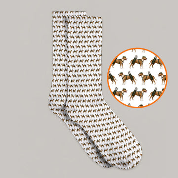 Funny Pit Bull Terrier Golf Socks, Pit Bull Pattern Golf Shirt, Golf Gift for Dog Lovers