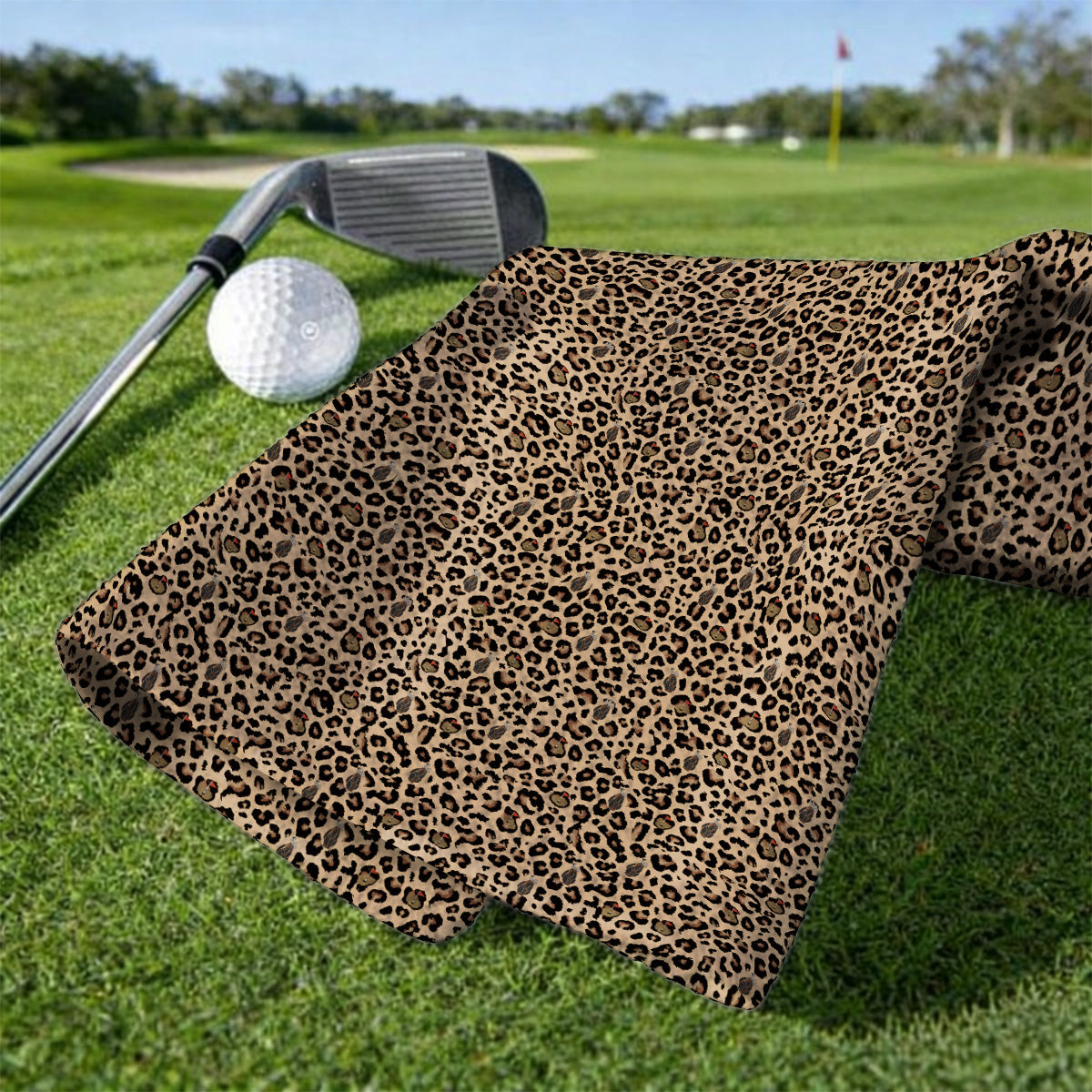 Crazy Leopard Golf Towels, Golf Gift For Towel, Leopard Pattern Golf Gift