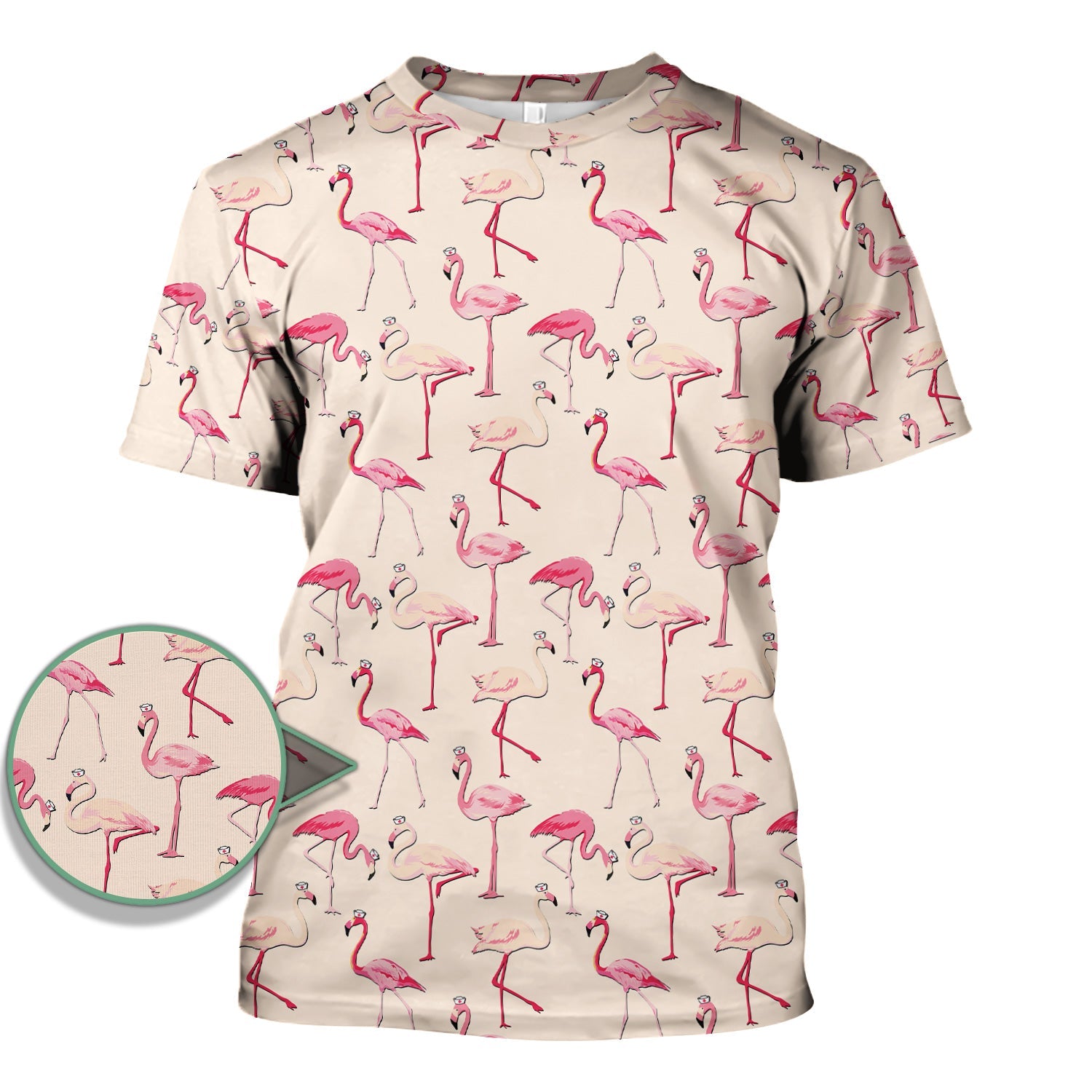 Cute Flamingo Nurse Shirt ‰ÛÒ Funny Tropical Bird Graphic Tee - Custom RN LPN CNA Healthcare Workers Gift