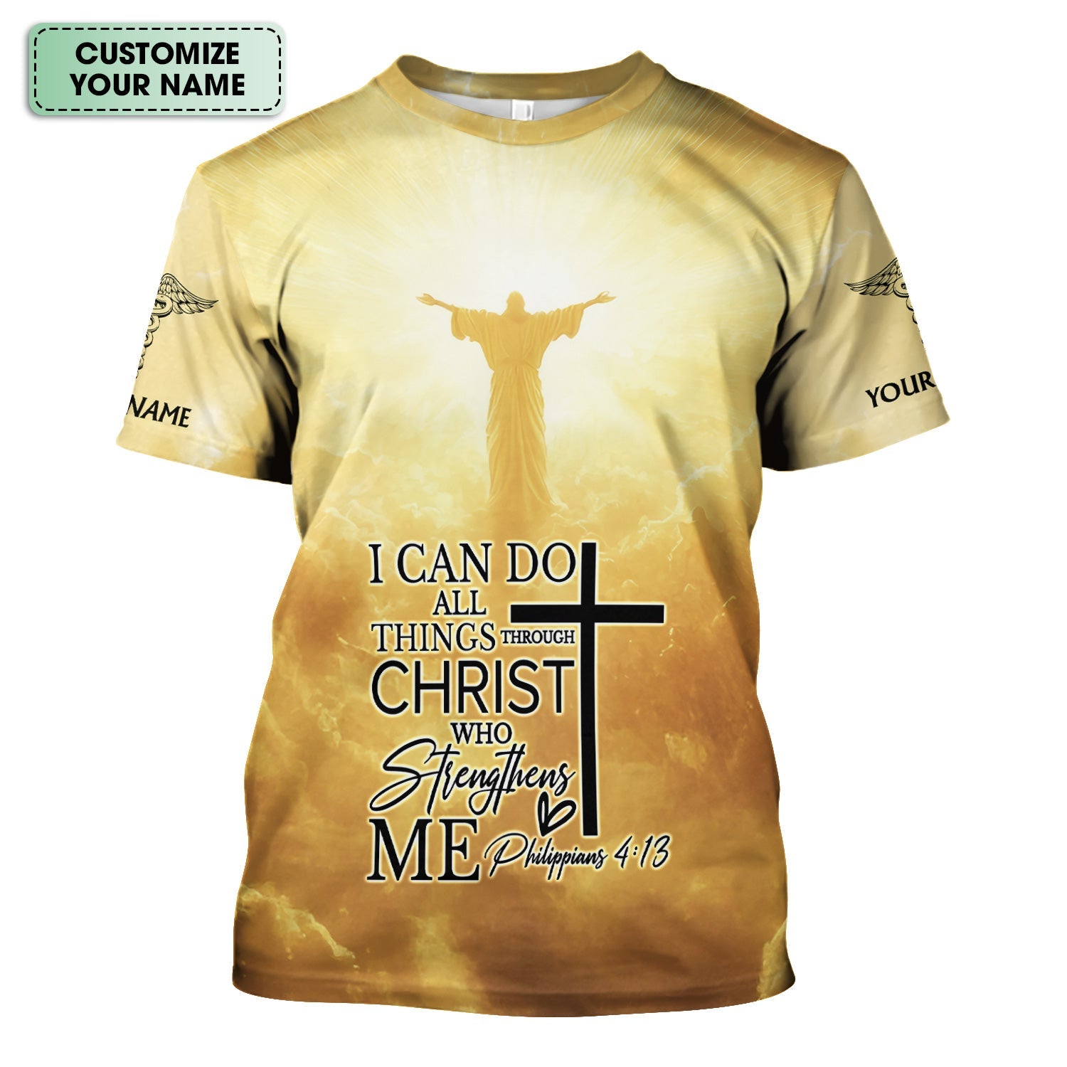 Personalized Nursing Faith Shirt for Women - Bible Verse All Things Through Christ - RN LPN CNA ER Gift