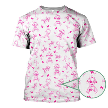Personalized Breast Cancer Nurse Shirt - Supportive Breast Cancer Graphic Tee - Gift for RN, CNA, LPN, Healthcare Worker