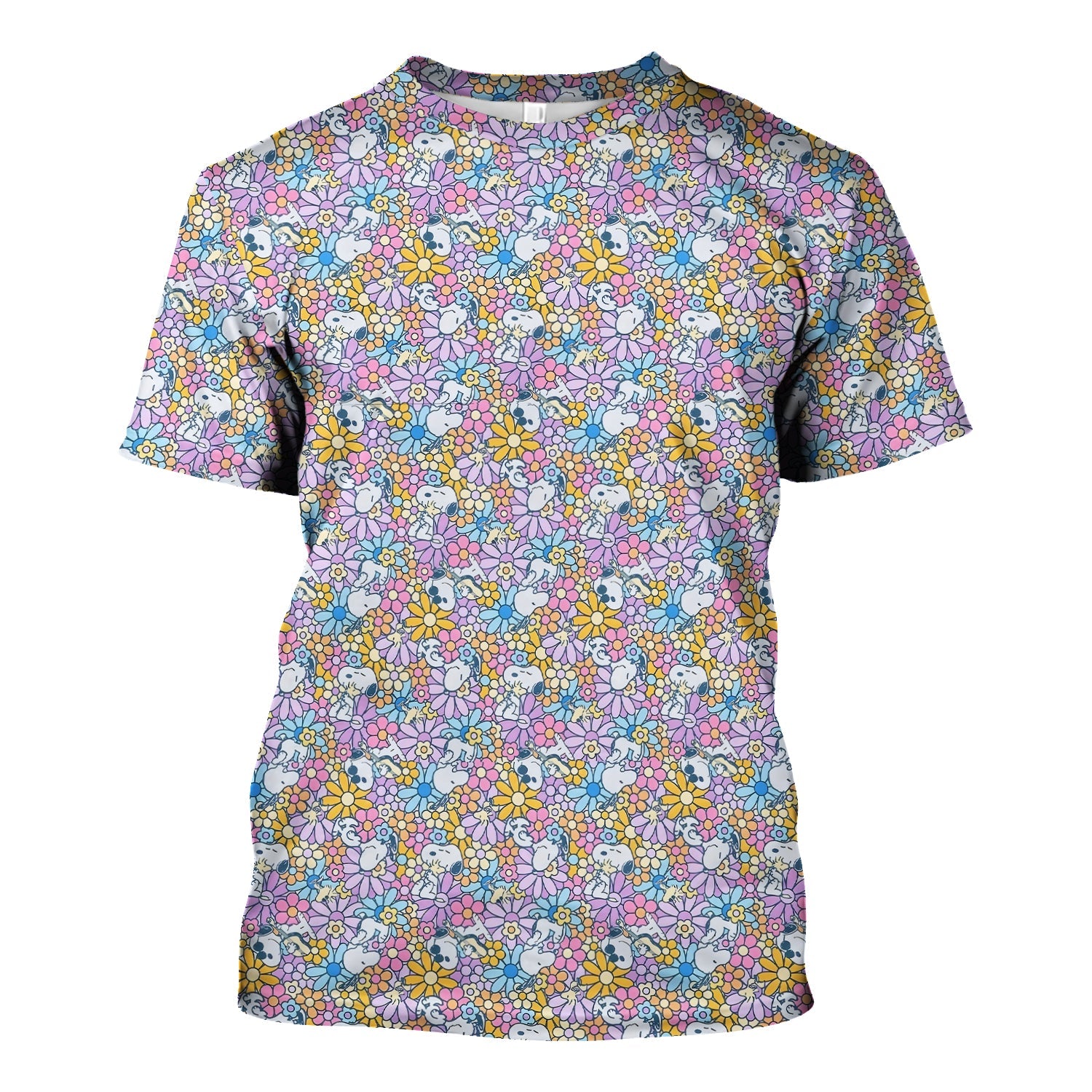 Funny Beagle Dog Nurse Shirt - Floral & Cartoon Dog Graphic Design - Gift for Women RN LPN CNA